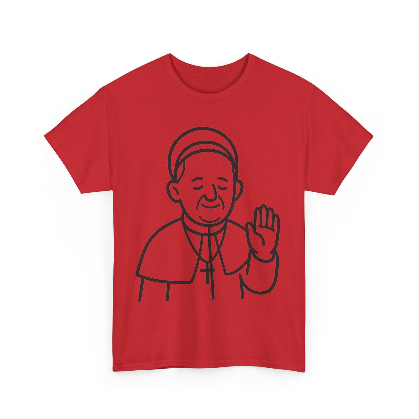 Bendición del Papa Francisco con arte lineal minimalista | Diseño de contorno transparente
