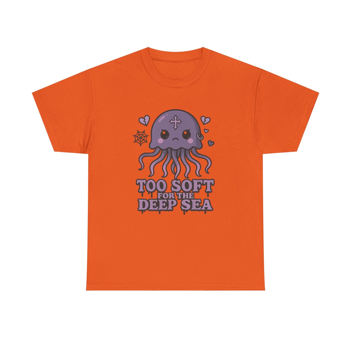 Diseño de camiseta de medusa gótica pastel "Demasiado suave para las profundidades marinas"