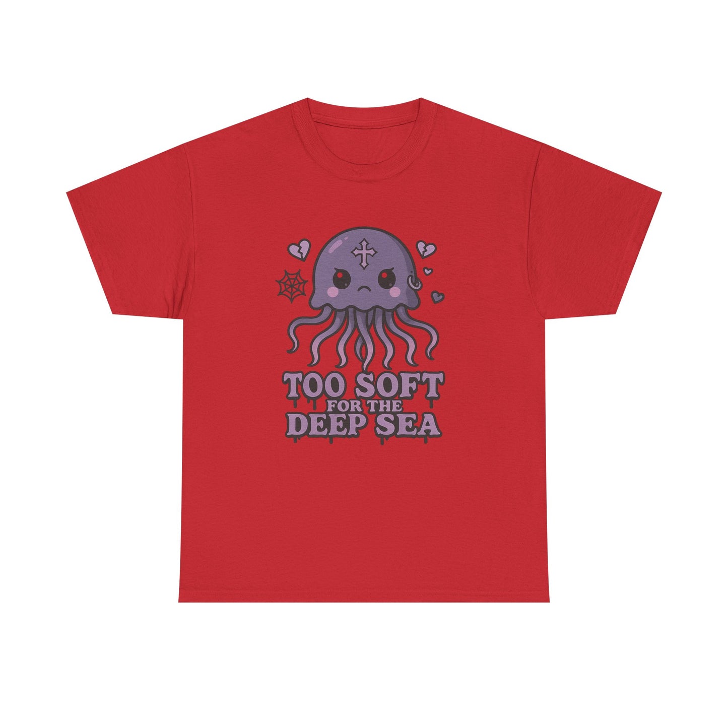 Diseño de camiseta de medusa gótica pastel "Demasiado suave para las profundidades marinas"