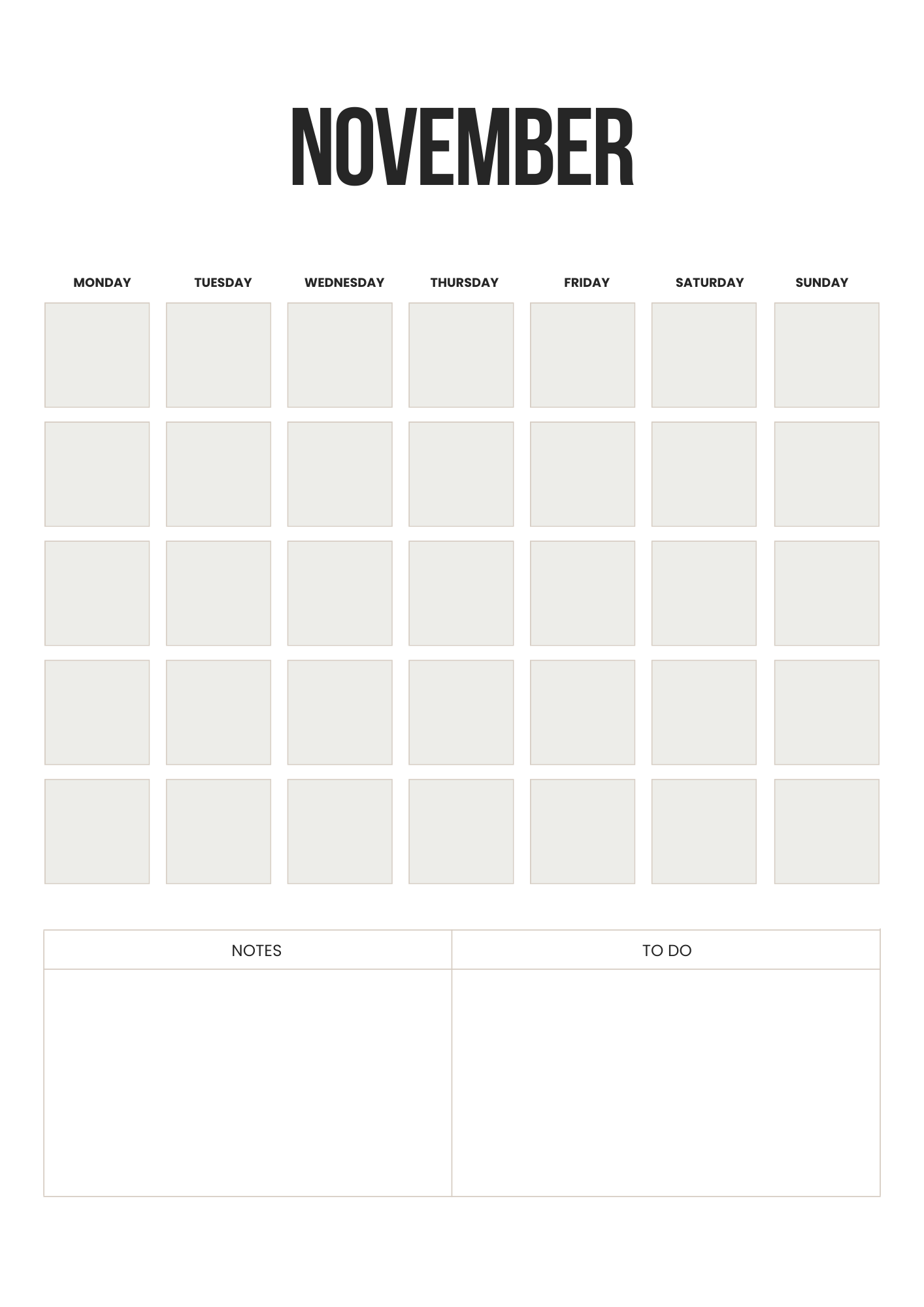Undated Planner Printable Yearly, Monthly, Weekly & Daily Templates A4 A5 Letter PDF