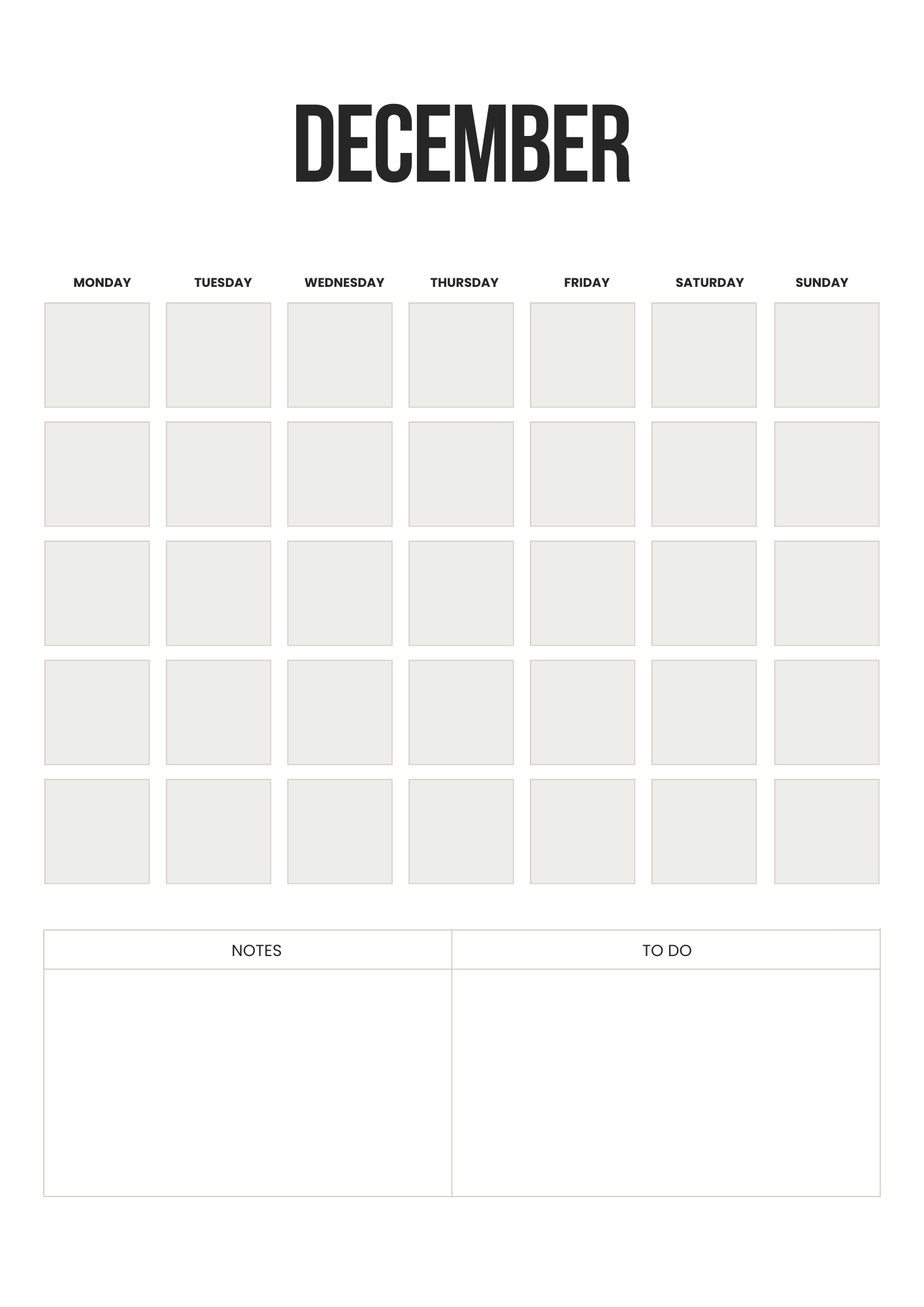 Undated Planner Printable Yearly, Monthly, Weekly & Daily Templates A4 A5 Letter PDF