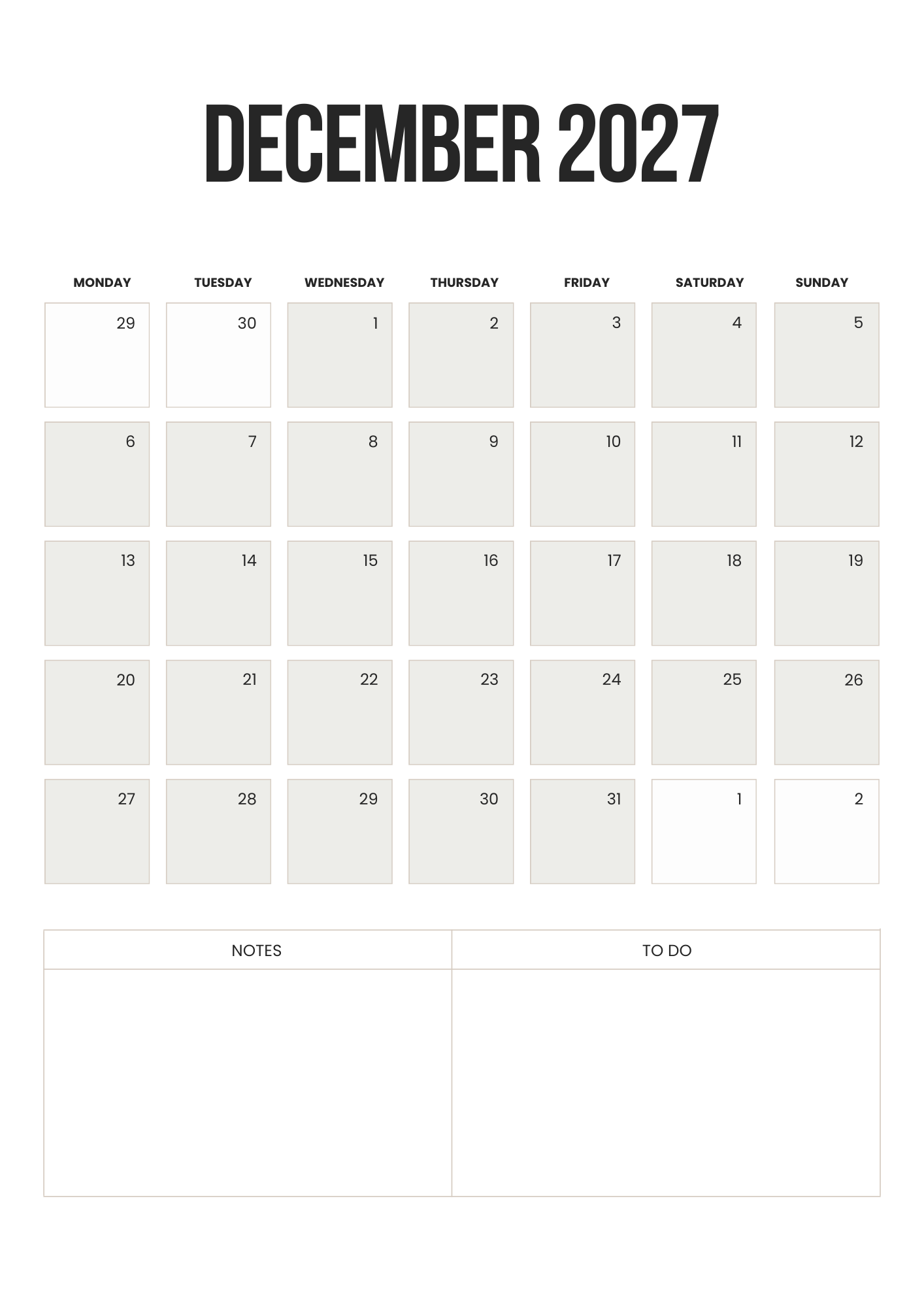Calendario 2027 imprimible, planificador mensual, semanal y anual, tamaño carta A4, PDF