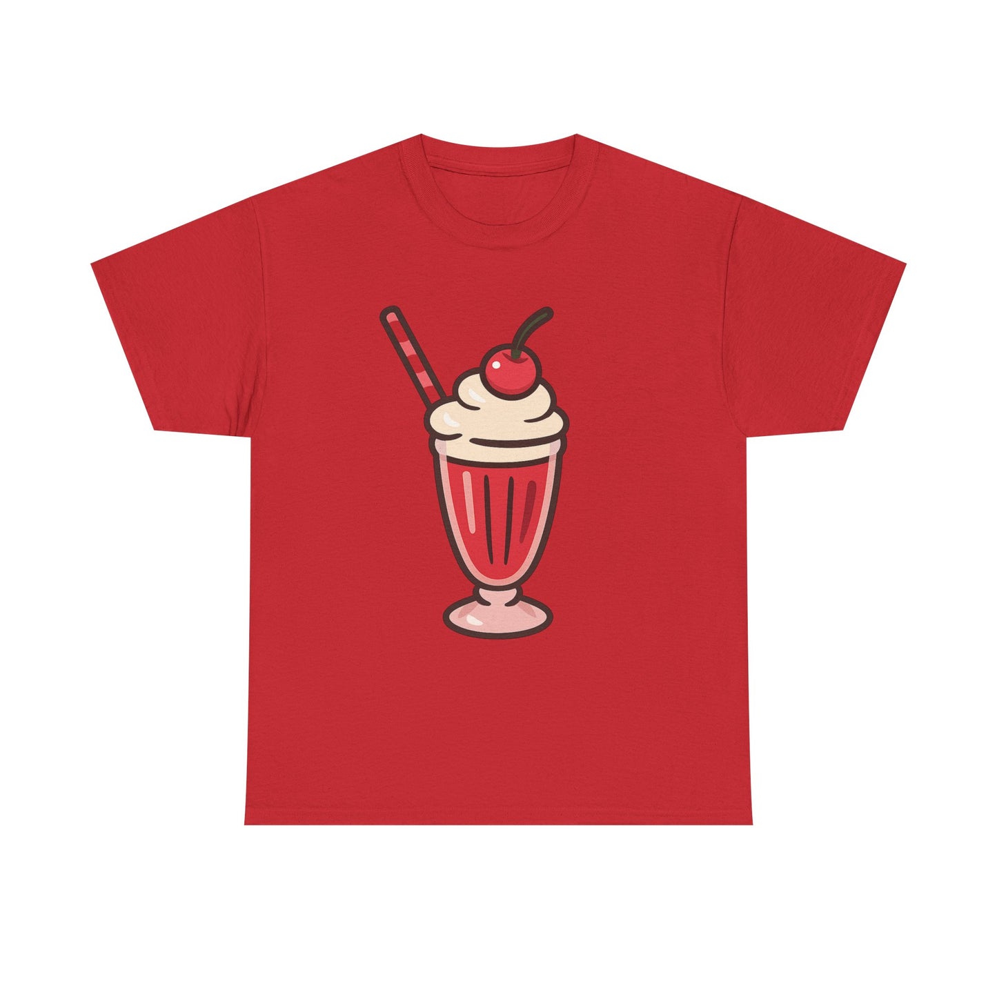 Batido de refresco de cereza con diseño italiano, estilo retro, con crema batida y cereza