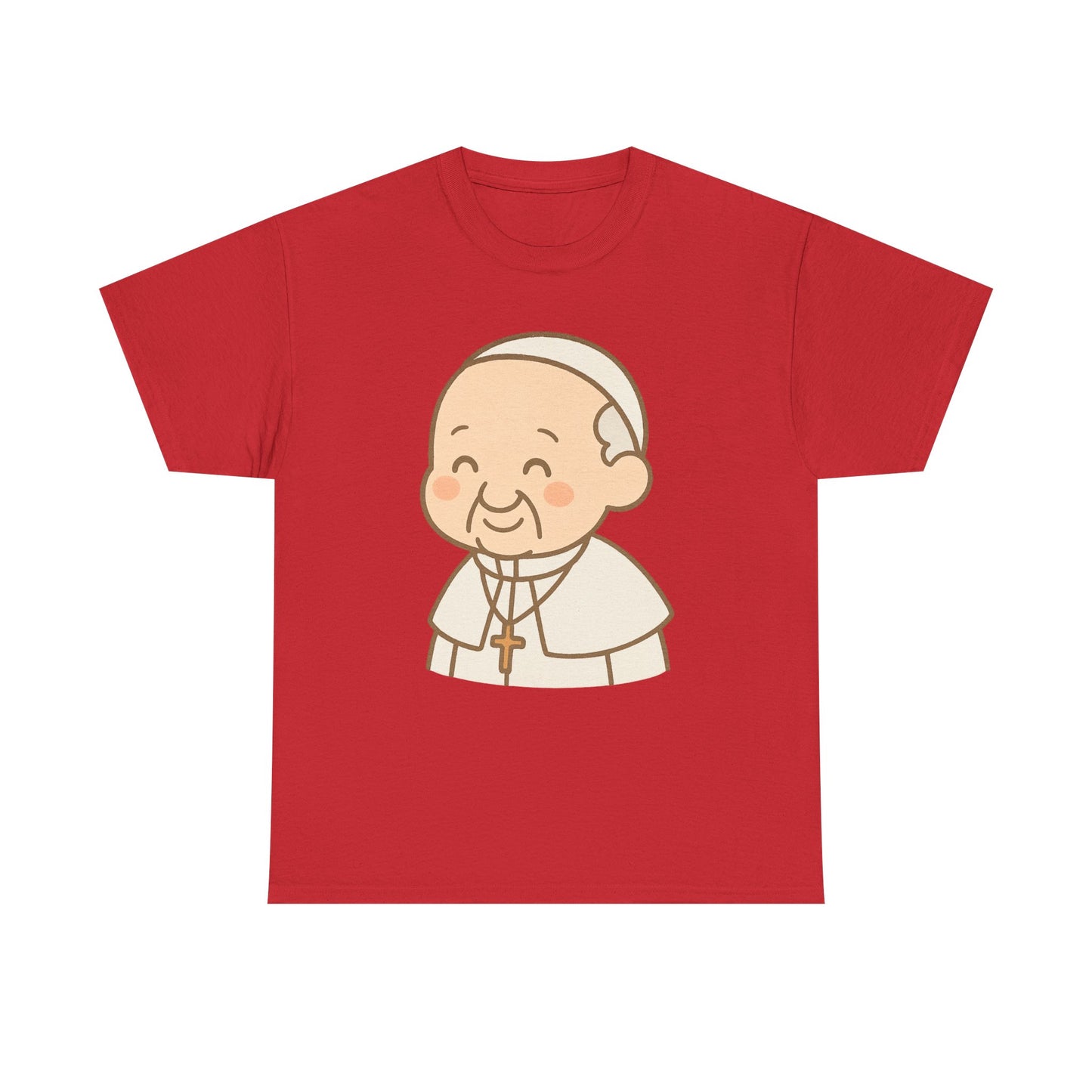 Linda ilustración kawaii del Papa Francisco | Arte transparente en tonos pastel pacíficos
