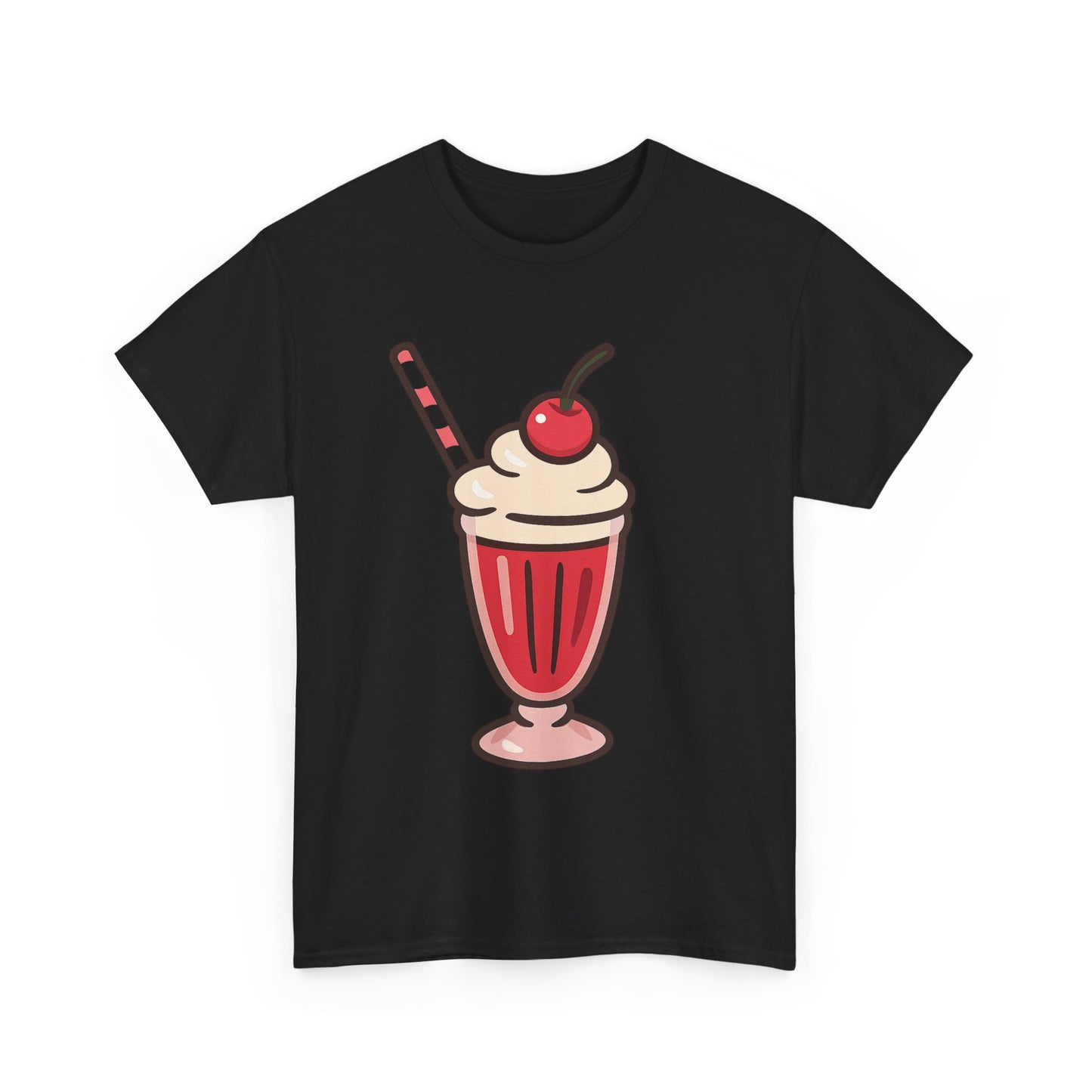 Batido de refresco de cereza con diseño italiano, estilo retro, con crema batida y cereza