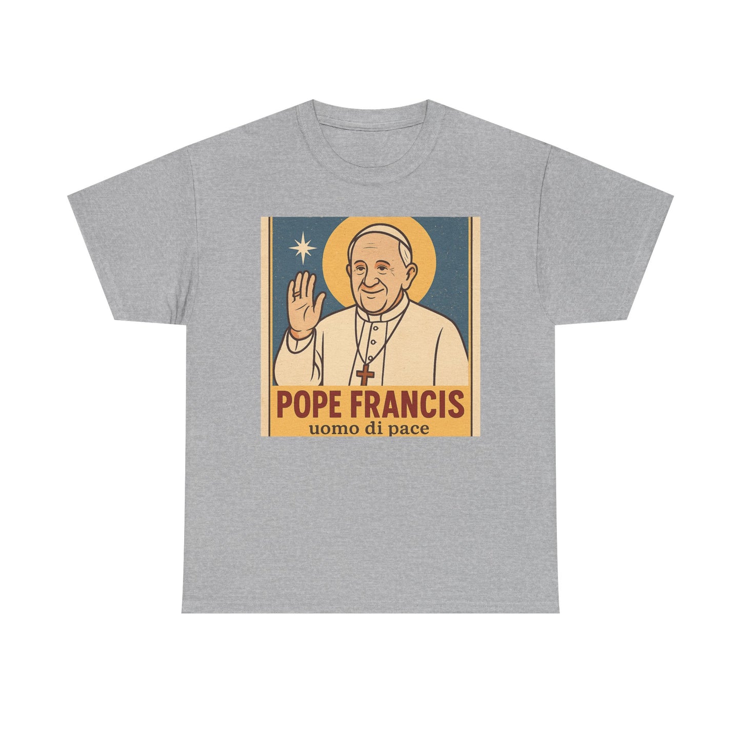 Cartel Vintage Papa Francisco | Impresión católica retro del Hombre de Paz