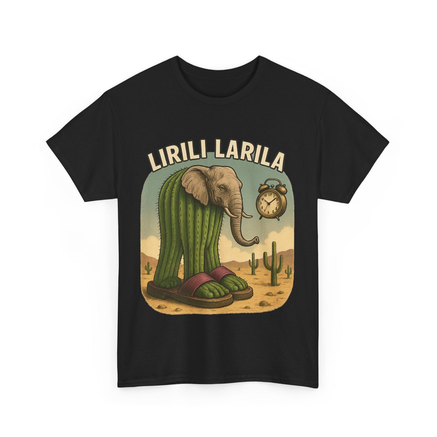 Camiseta caprichosa de elefante y cactus, divertida camiseta gráfica para amantes de la naturaleza, regalo para entusiastas de la vida silvestre, prenda única para aventuras al aire libre.