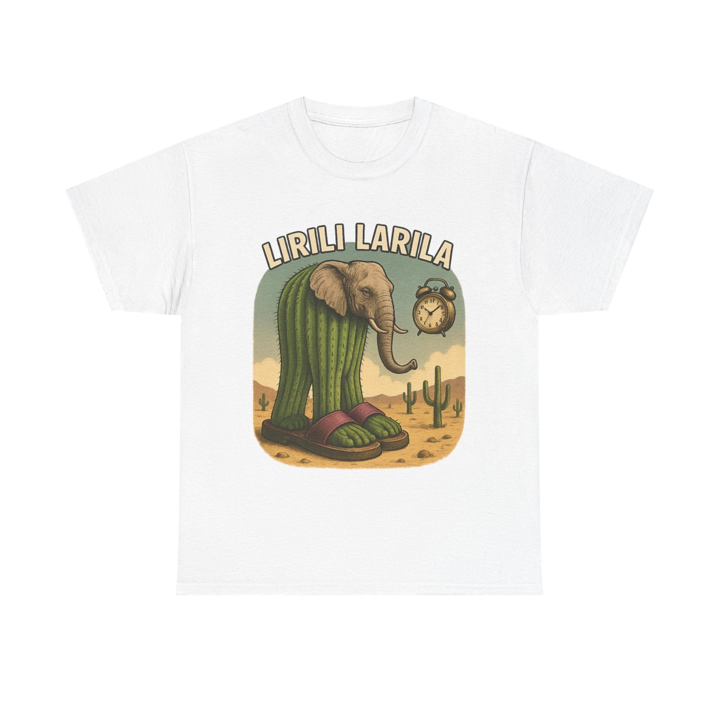 Camiseta caprichosa de elefante y cactus, divertida camiseta gráfica para amantes de la naturaleza, regalo para entusiastas de la vida silvestre, prenda única para aventuras al aire libre.