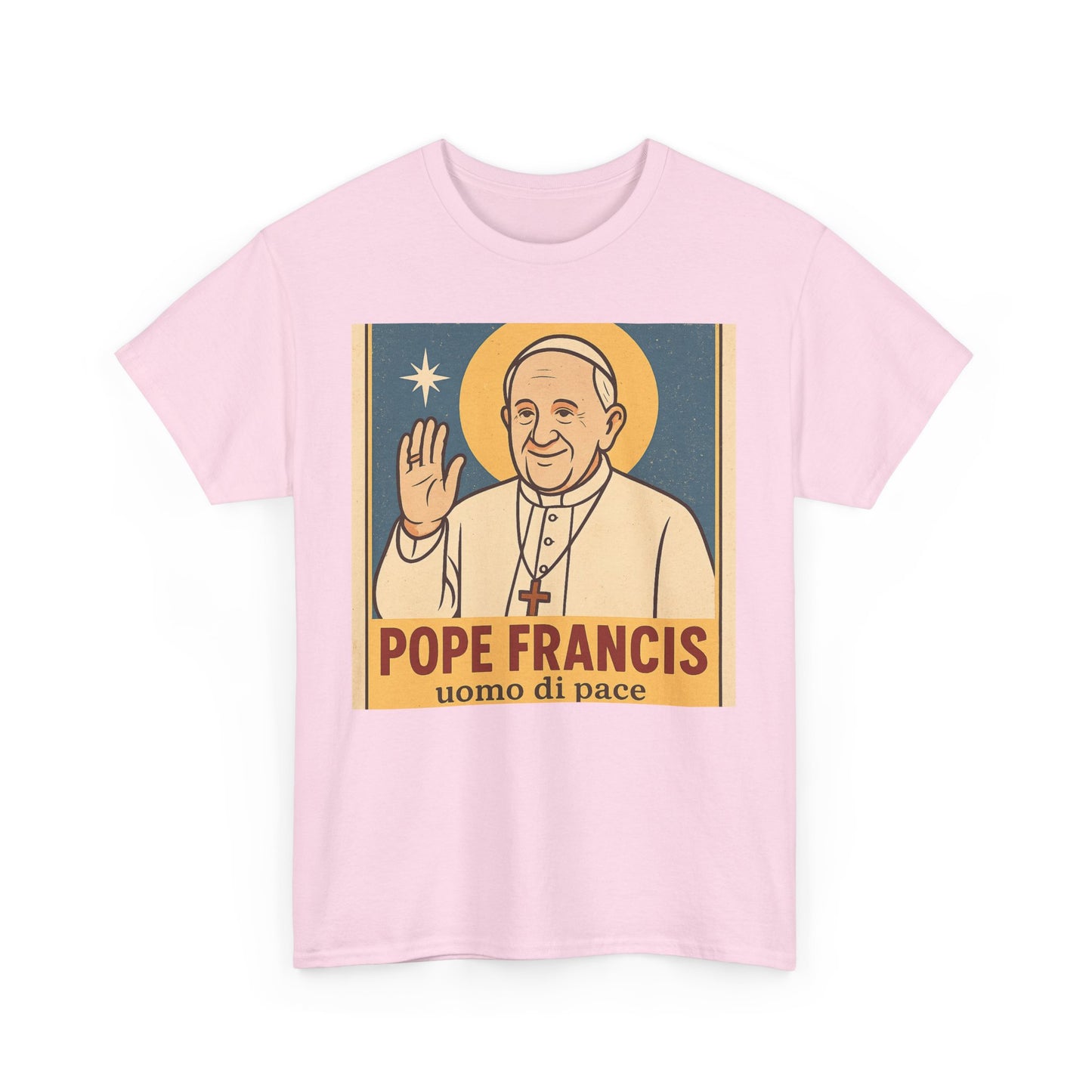Cartel Vintage Papa Francisco | Impresión católica retro del Hombre de Paz