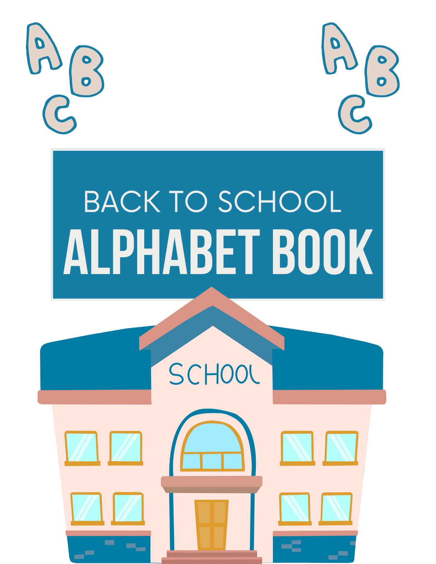 Back to School Alphabet Book Editable Canva Template for Kids Learning