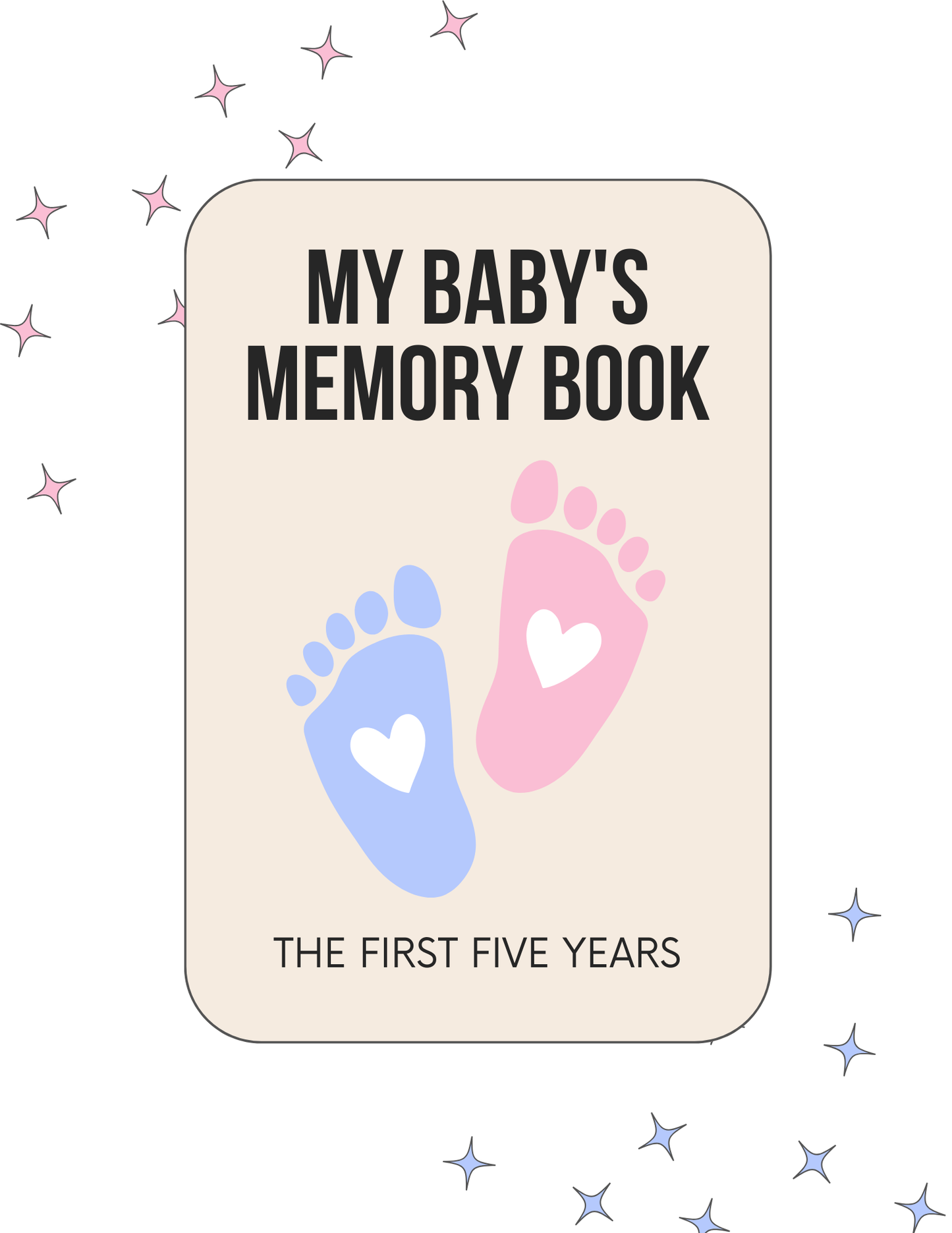 My Baby Memory Book Editable Canva Template for Parents Keepsake