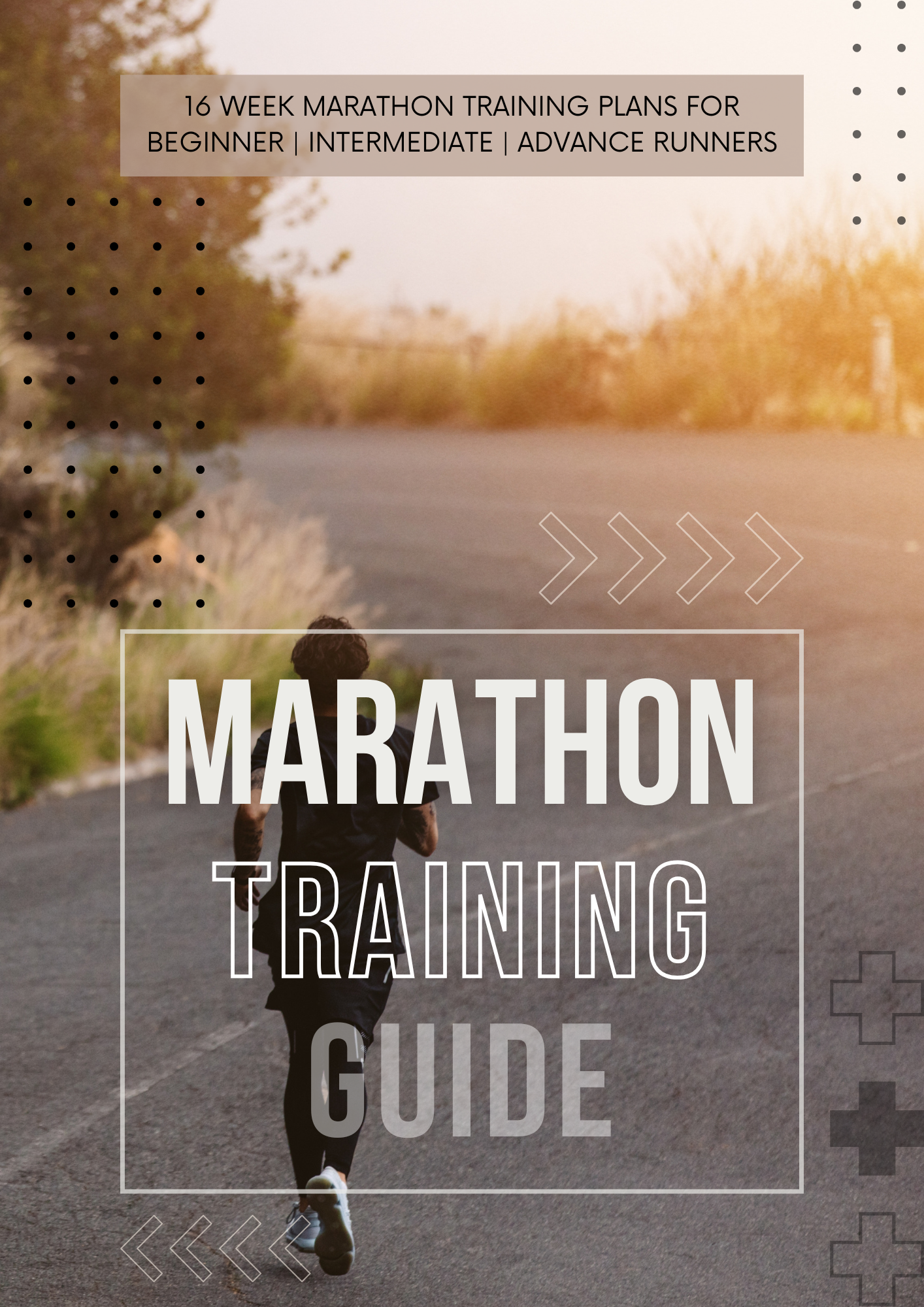 Marathon Training Guide Editable Canva Template for Runners Success