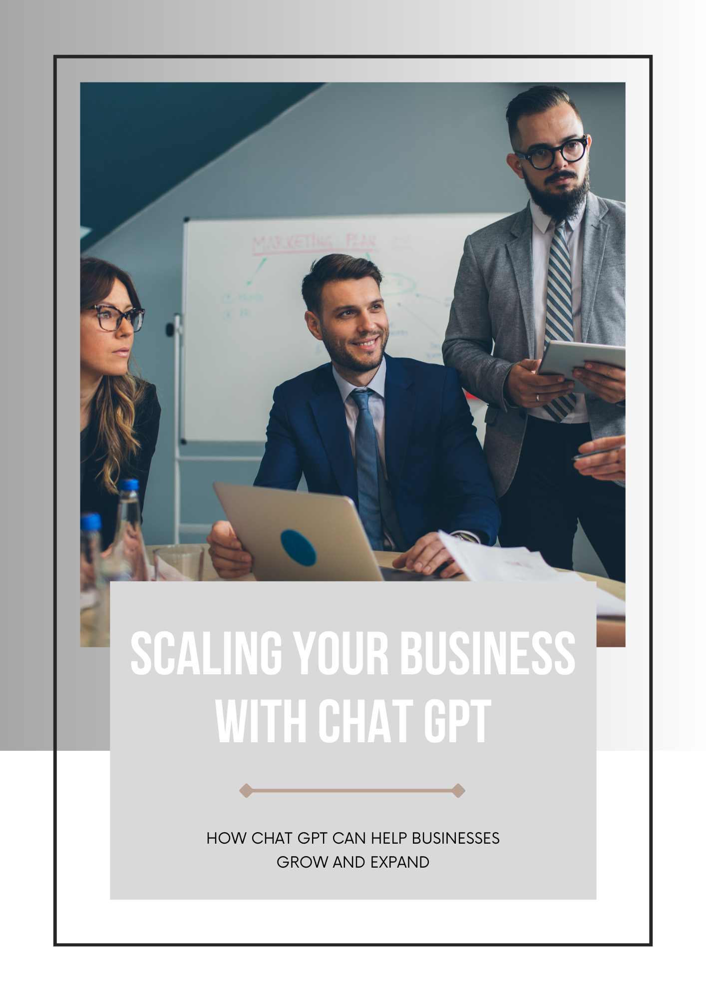 Scaling Your Business with ChatGPT E-Book Editable Canva Template Growth