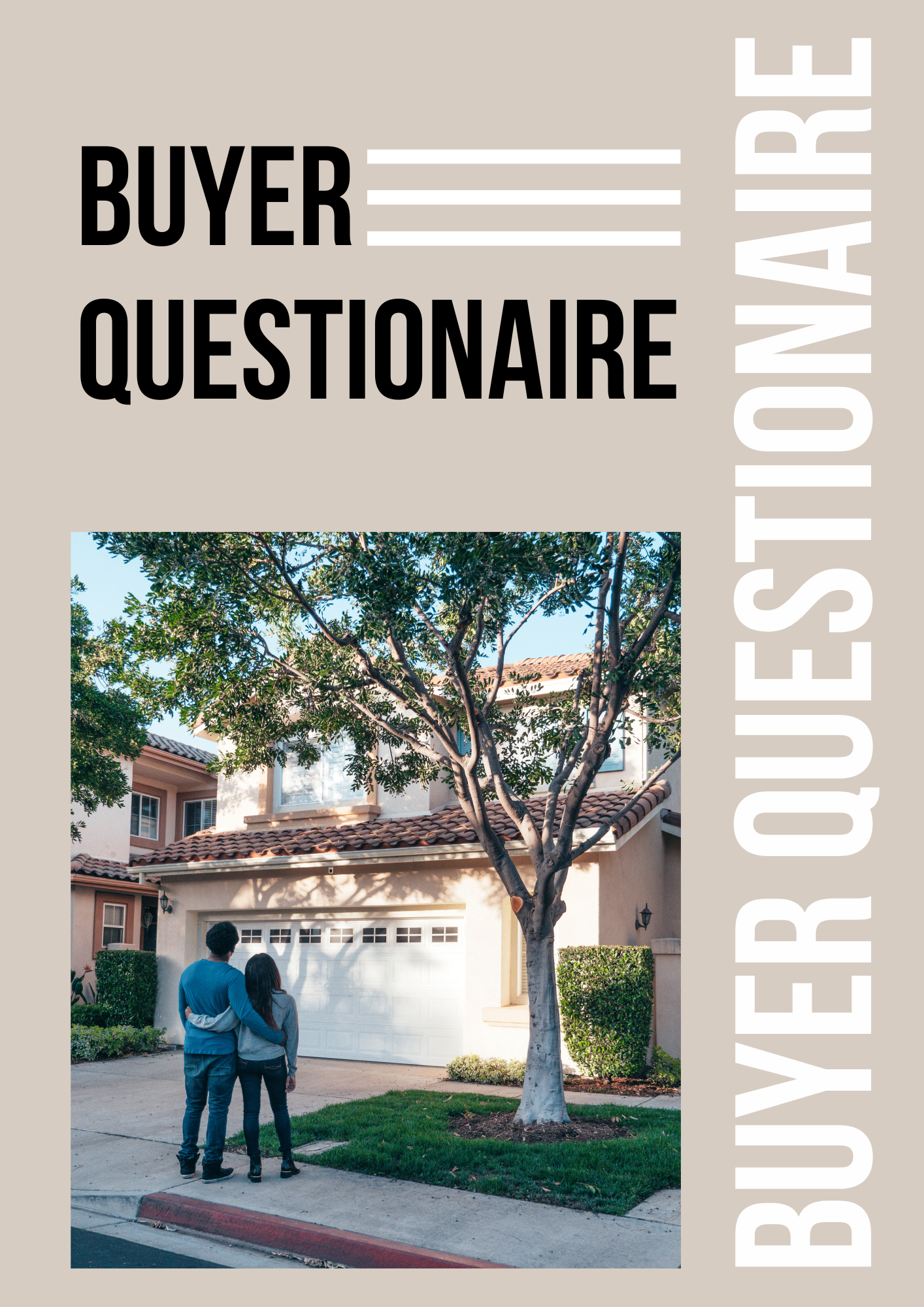 Home Buyer Questionnaire Editable Canva Template for Real Estate Agents
