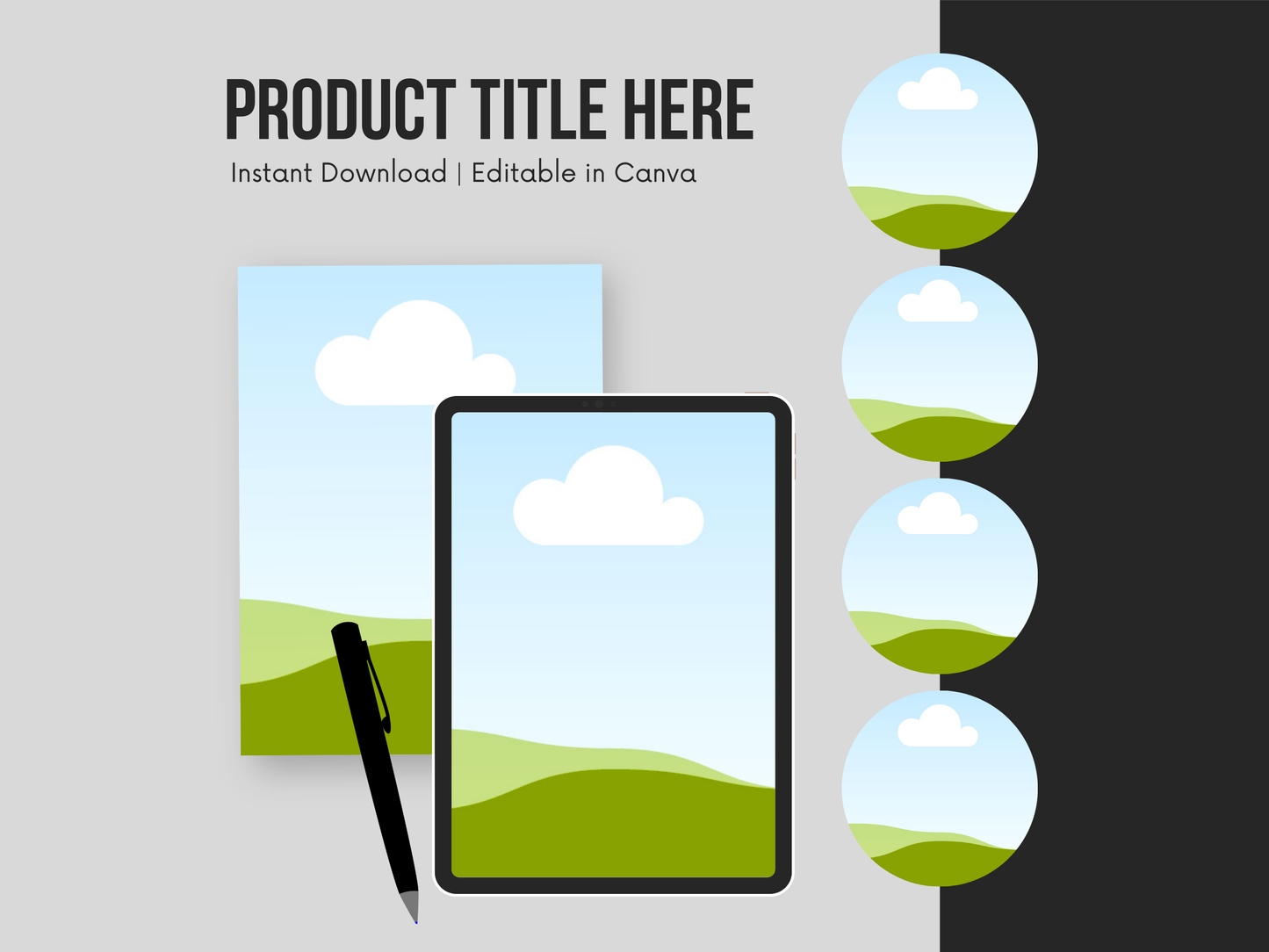 Etsy Listing Video Mockup Templates Editable Canva Designs for Product Showcases