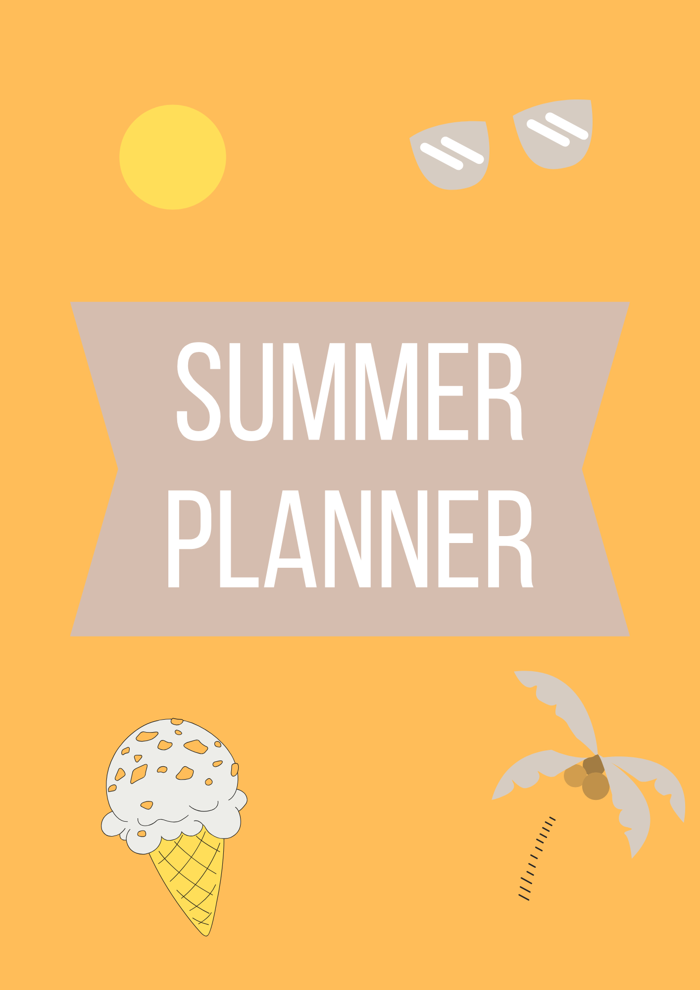 Canva Free Editable Kids Summer Planner Template