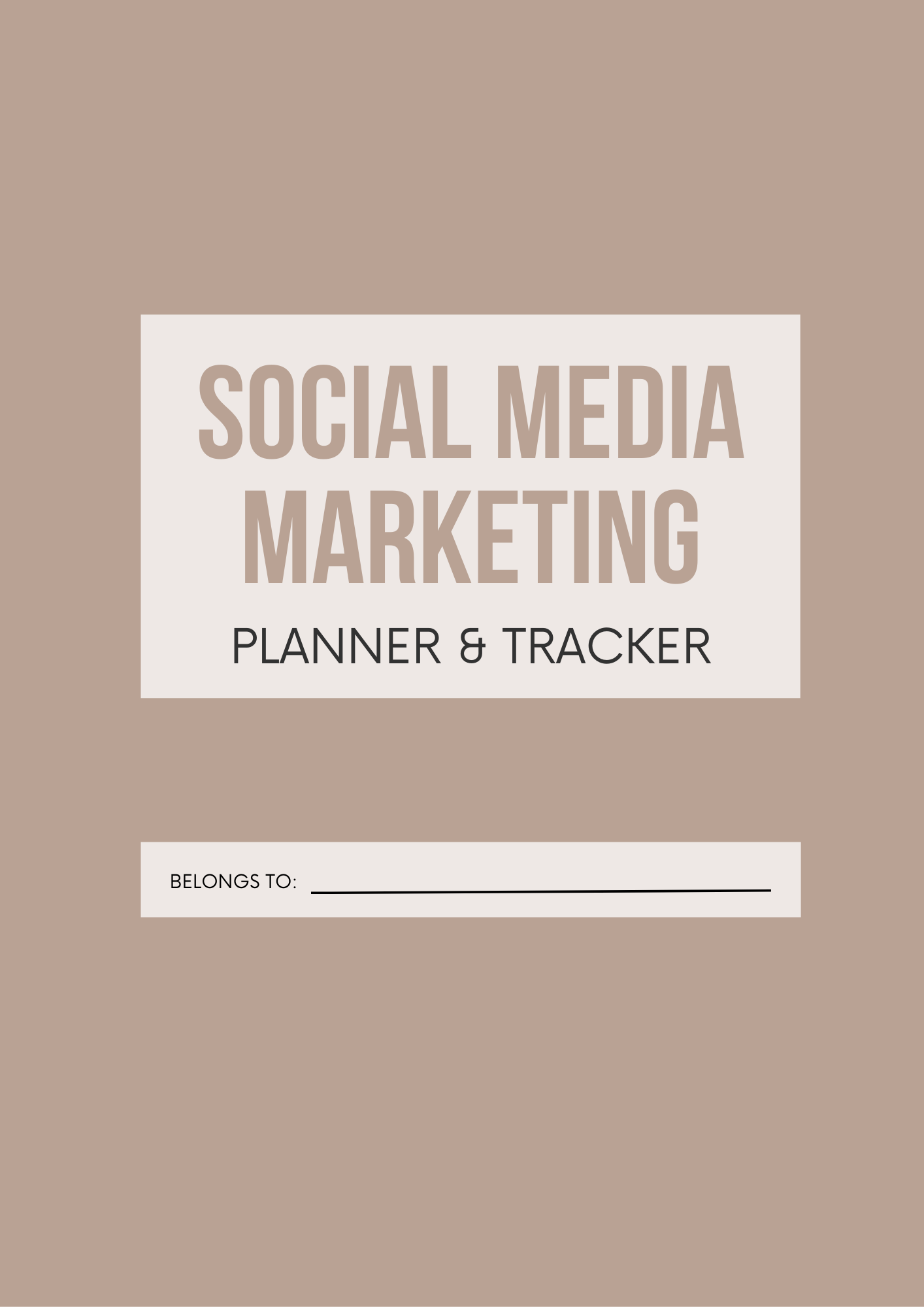 Social Media Marketing Planner Editable Canva Template for Strategy