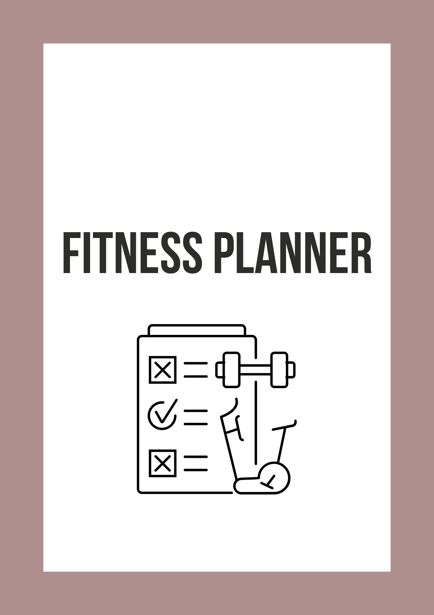 Fitness Planner Canva Free Editable Template