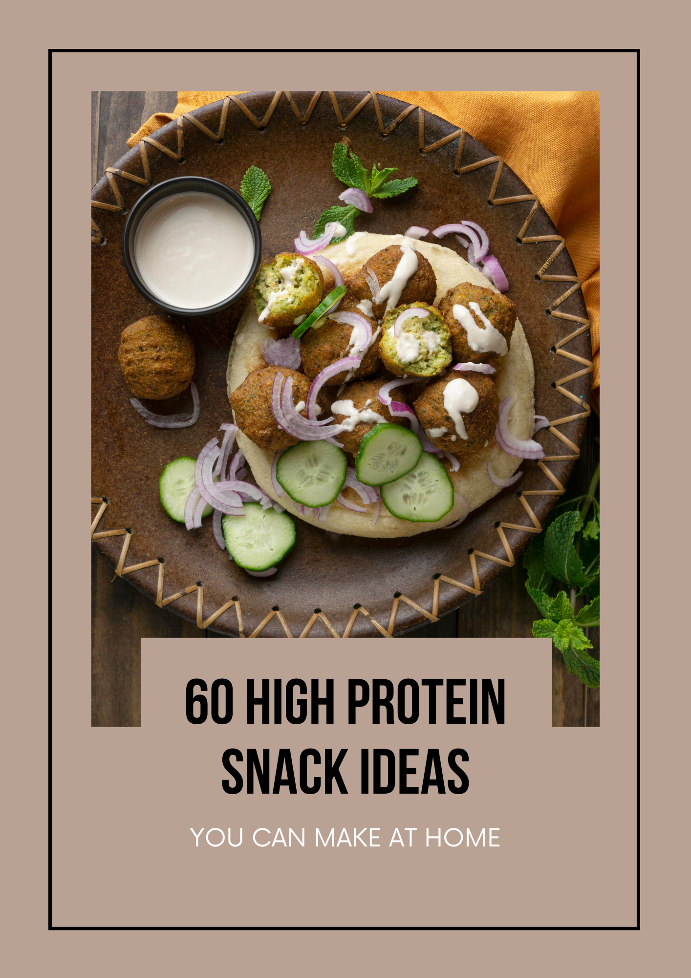 60 High Protein Snack Ideas Editable Canva Template for Healthy Eating Plans