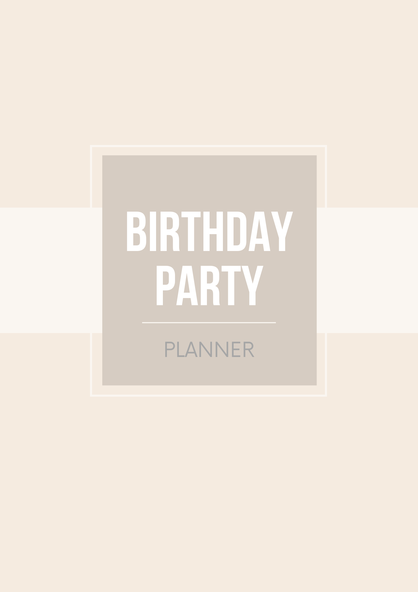 Birthday Party Planner Editable Canva Template for Event Organization