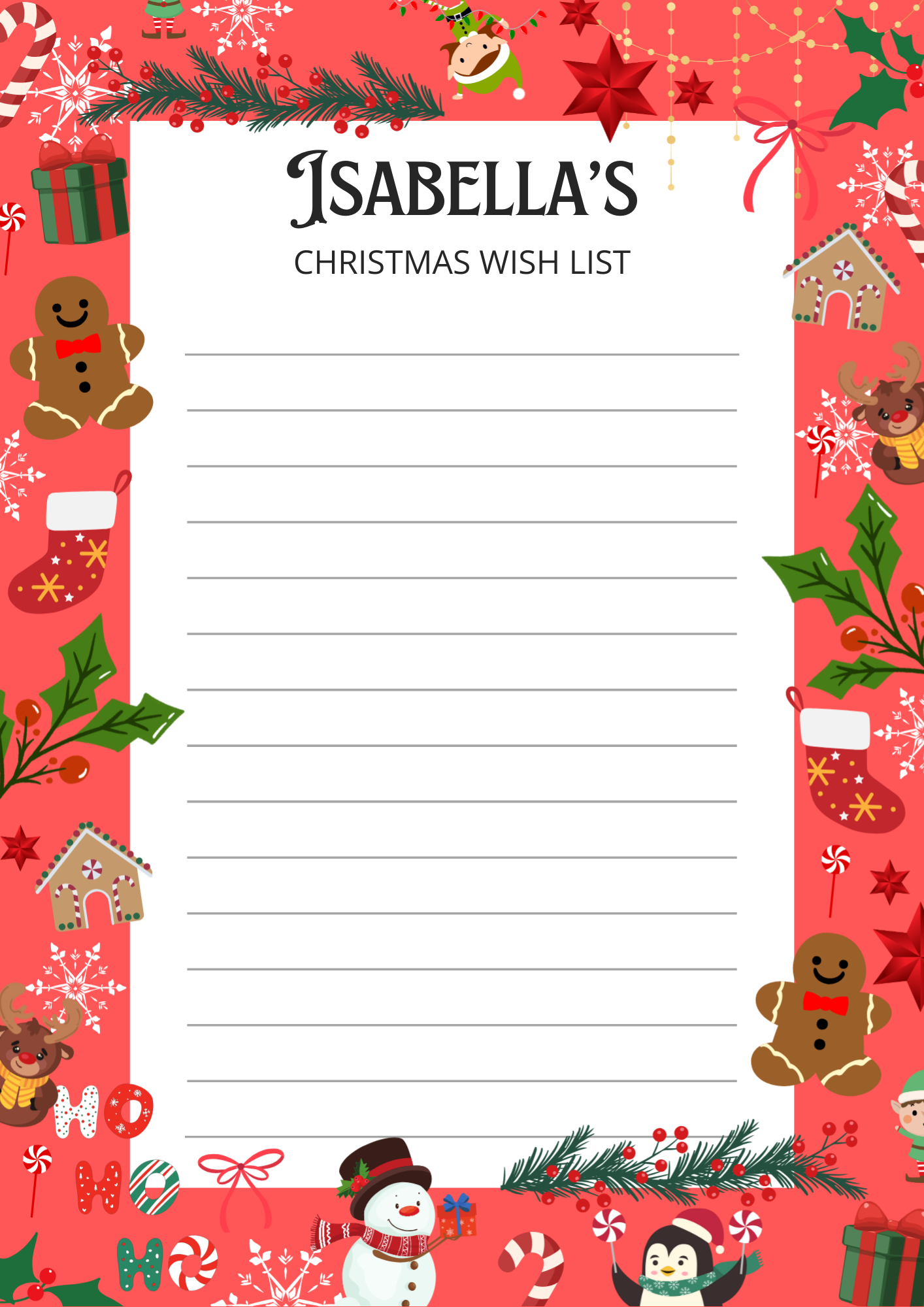 Kids Christmas Wish List