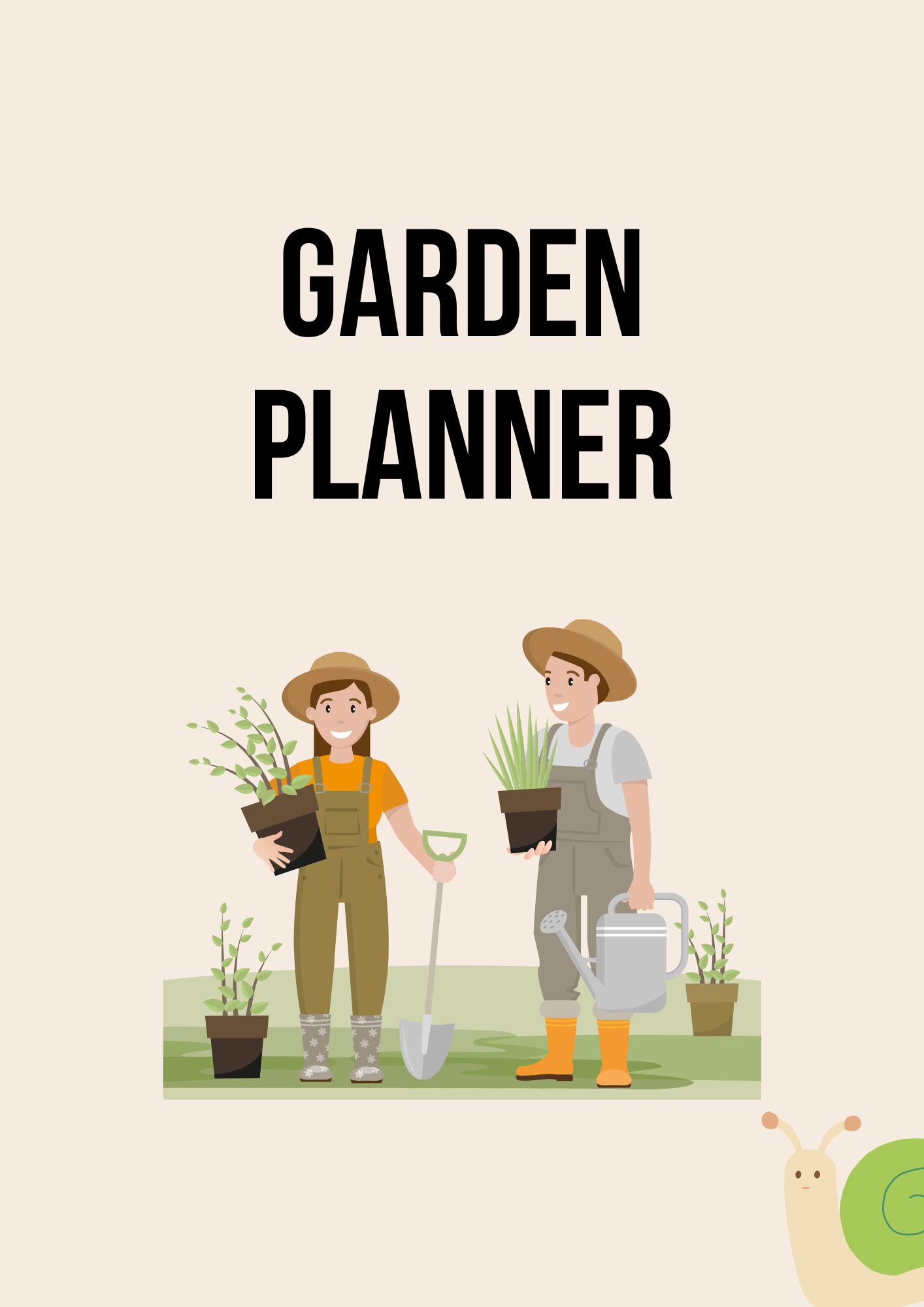 Garden Planner Editable Canva Template for Outdoor Design Ideas