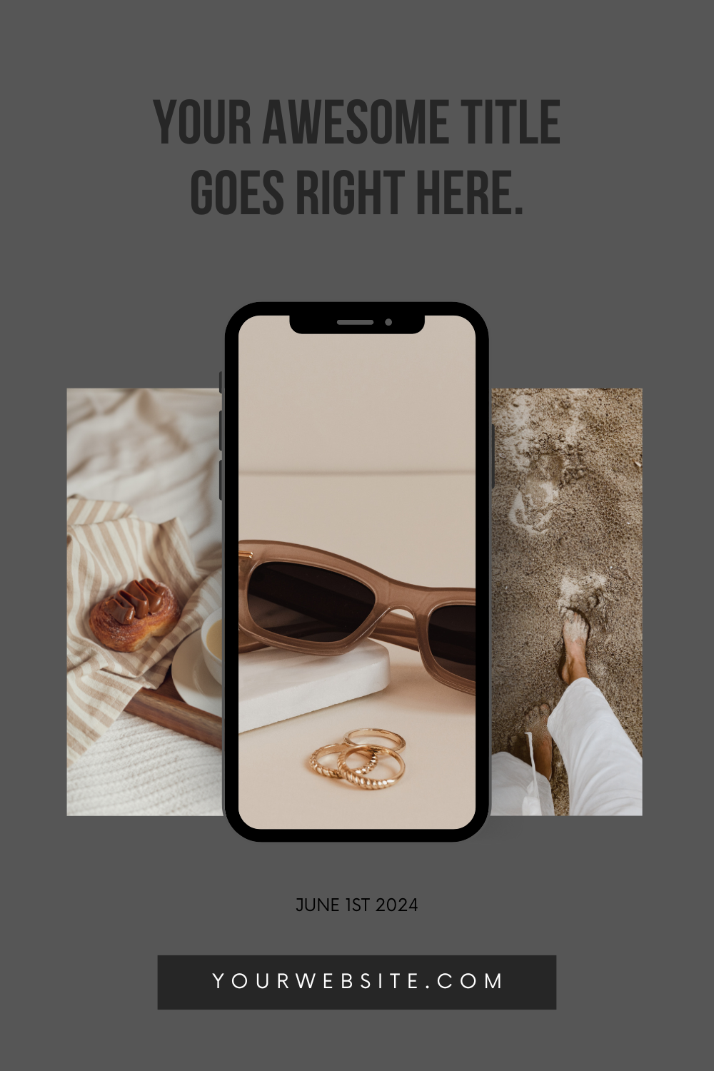 Pinterest Pins Editable Canva Template for Social Media Graphics