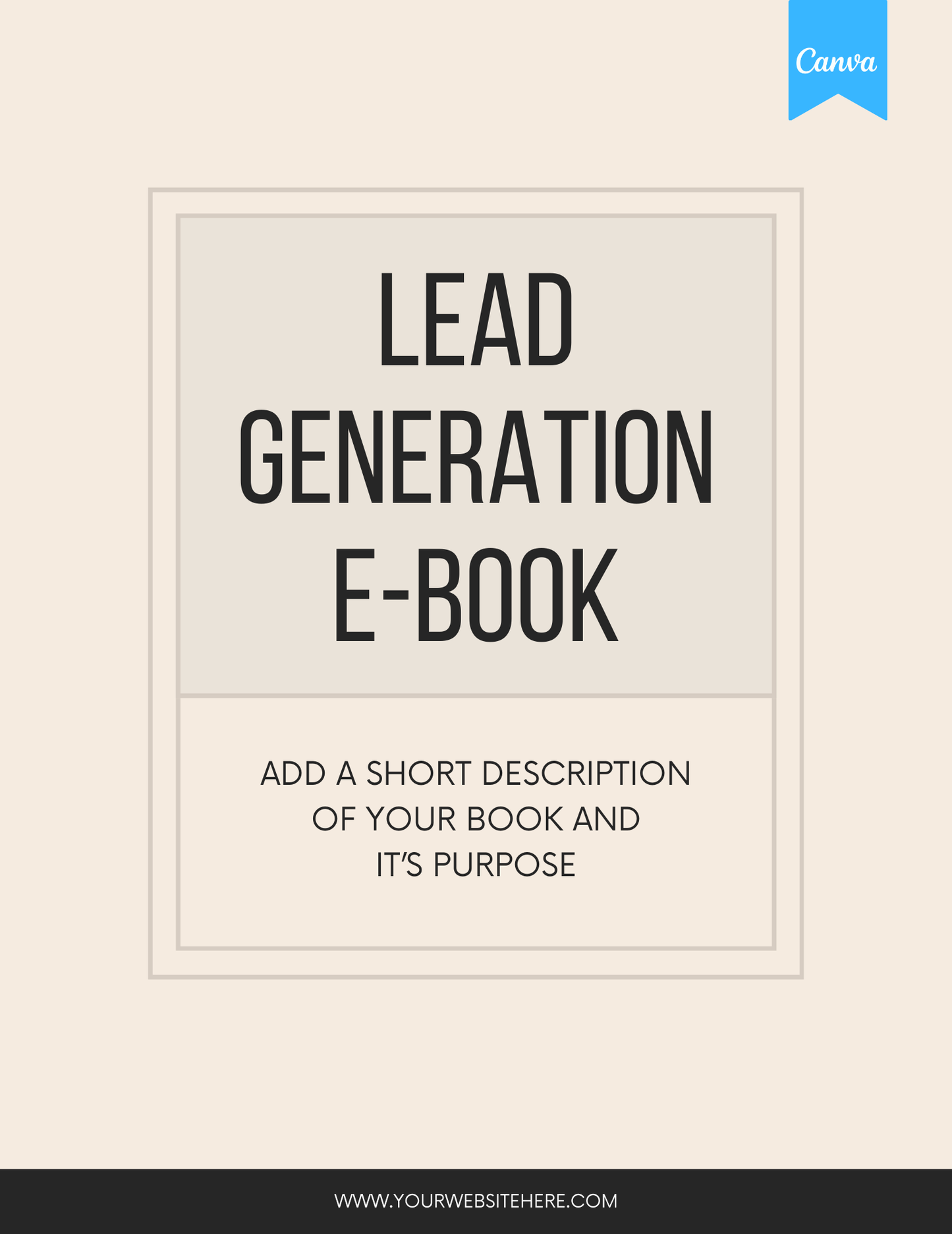 Lead Generation Ebook Template Canva Editable Lead Magnet Design