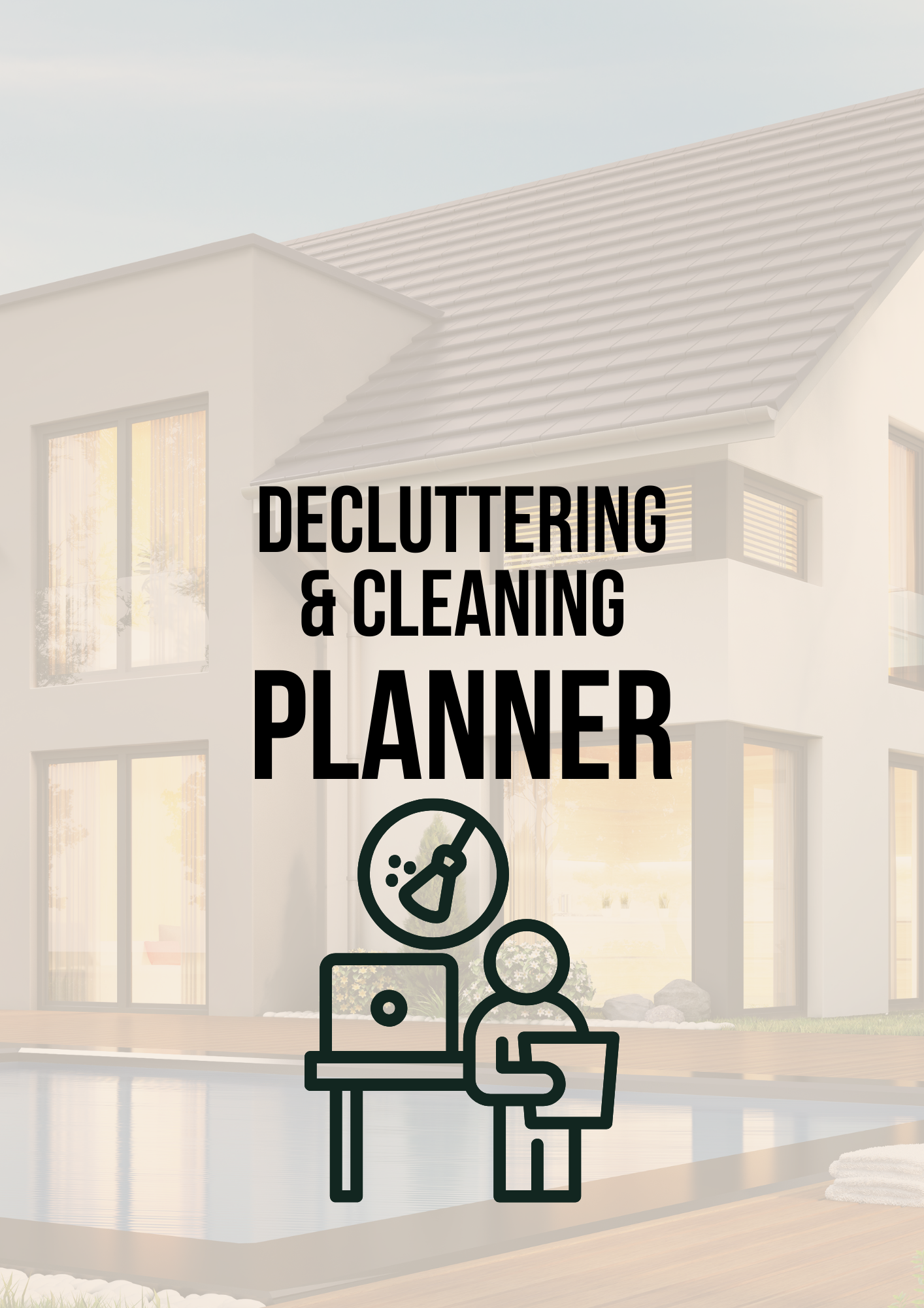Decluttering Cleaning Planner Editable Canva Template for Home Organization