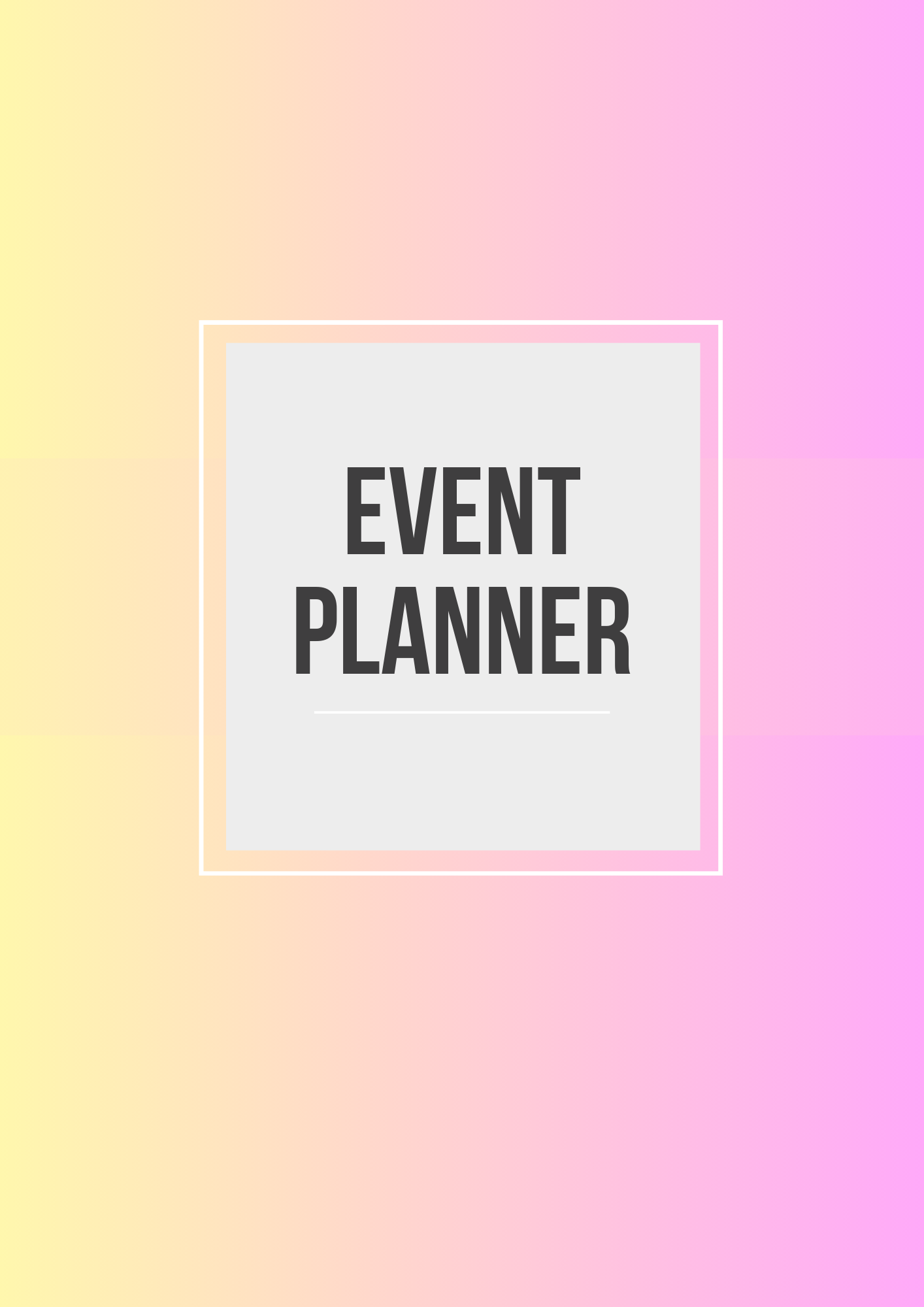 Event Planner Editable Canva Template for Party Organization