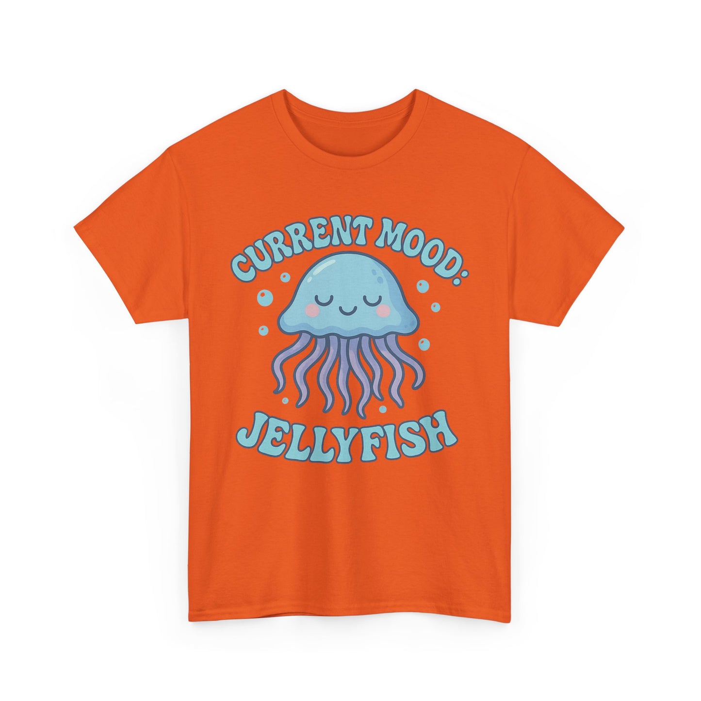 Camiseta de medusas con estado de ánimo actual, lindo diseño de animales marinos en tonos pastel con ambiente oceánico