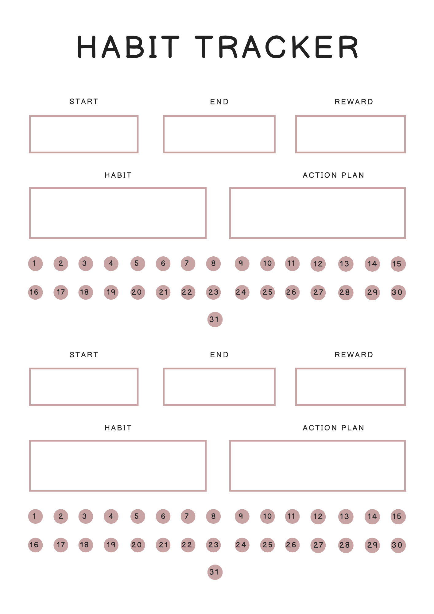 Trackers Bundle Editable Digital Printable Planner Template