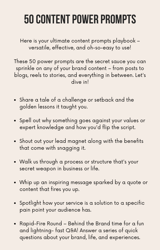 50 Content Power Prompts