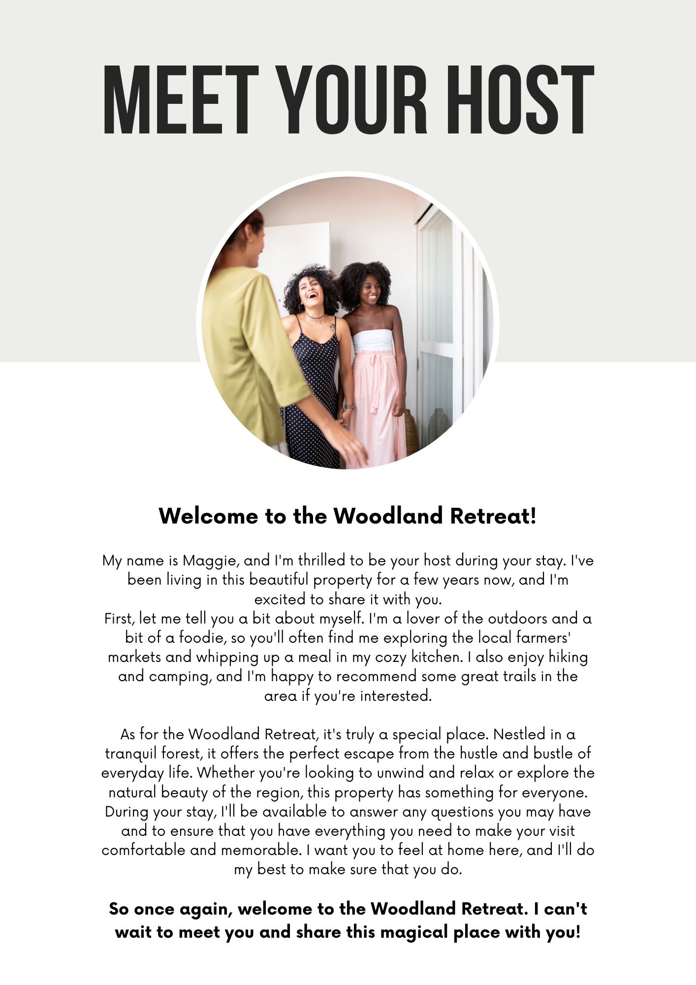 Host Welcome Pack Editable Canva Template for Airbnb Guests Hospitality