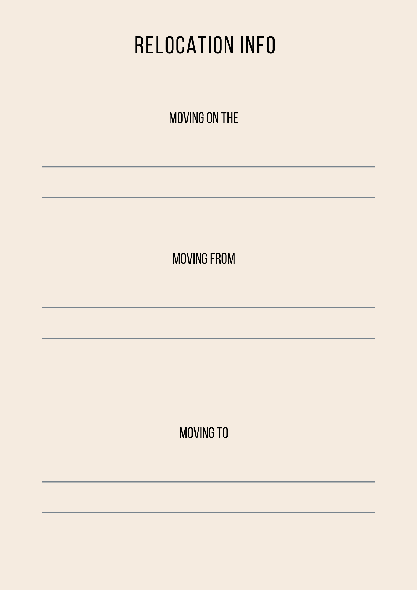 Relocation Planner Canva Free Editable Template