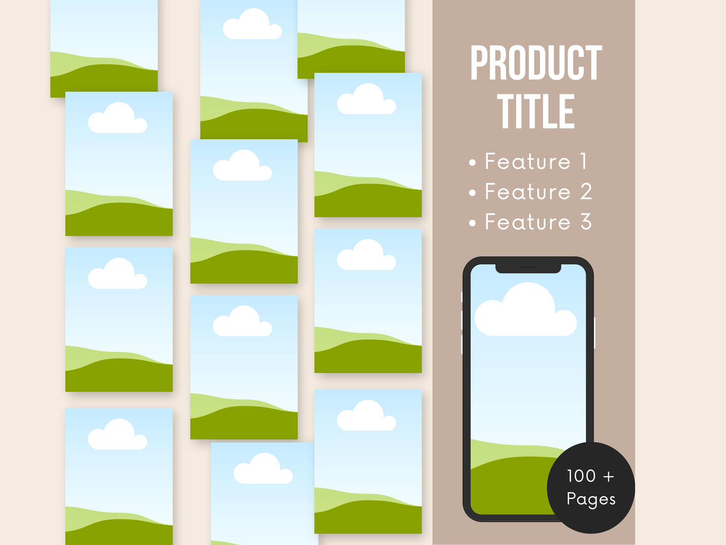 Etsy Listing Video Mockup Templates Editable Canva Designs for Product Showcases