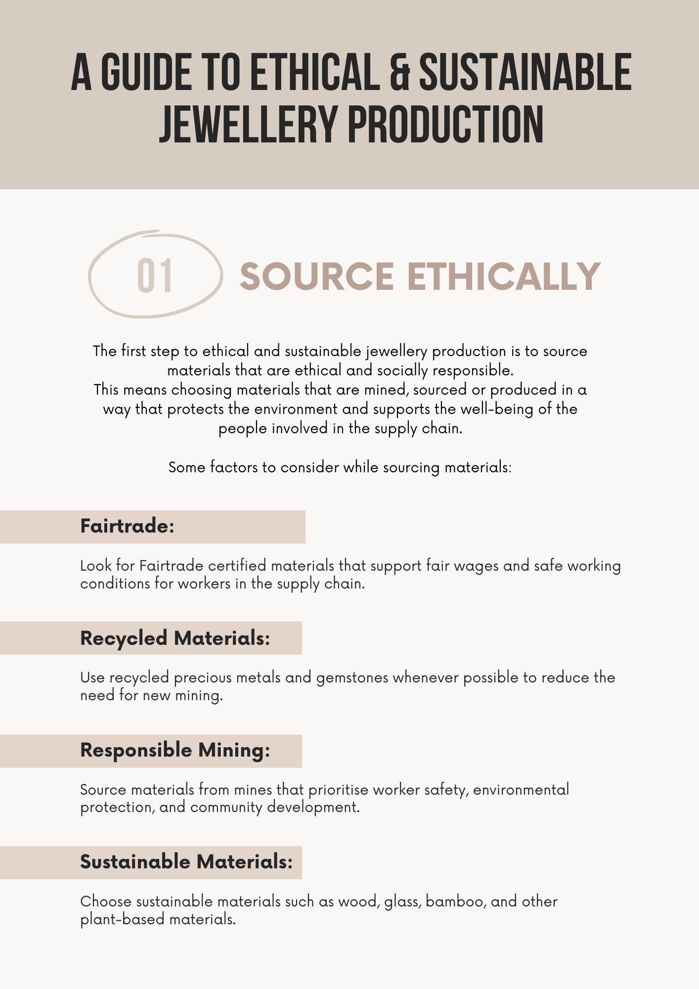 Ethical Sustainable Jewellery Production Canva Template for Craftsmen