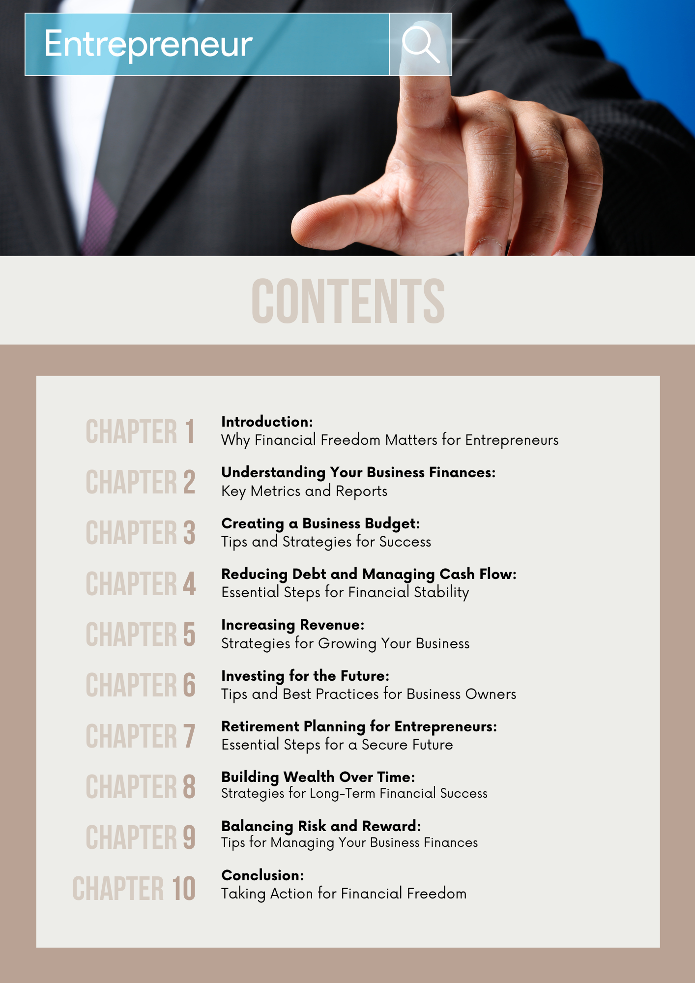 Entrepreneur's Guide to Financial Freedom Editable Canva EBook Template