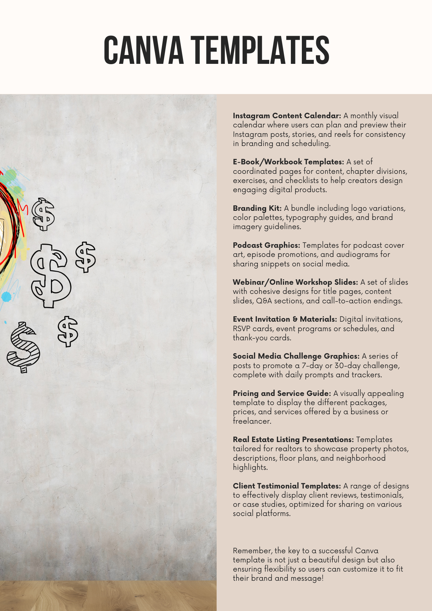 5 Ways to Make Money with Canva Editable Template for Business Ideas