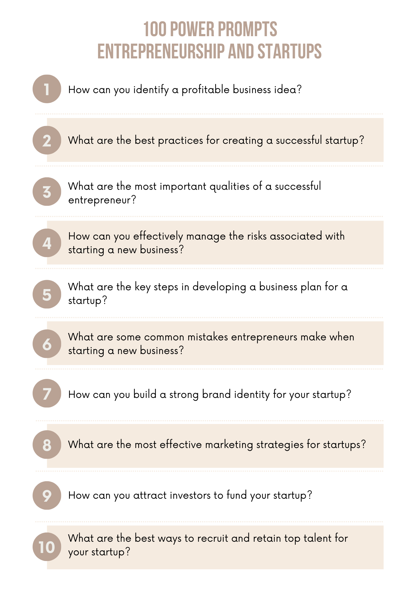 ChatGPT Power Prompts for Entrepreneurship & Startups Business Growth Strategies