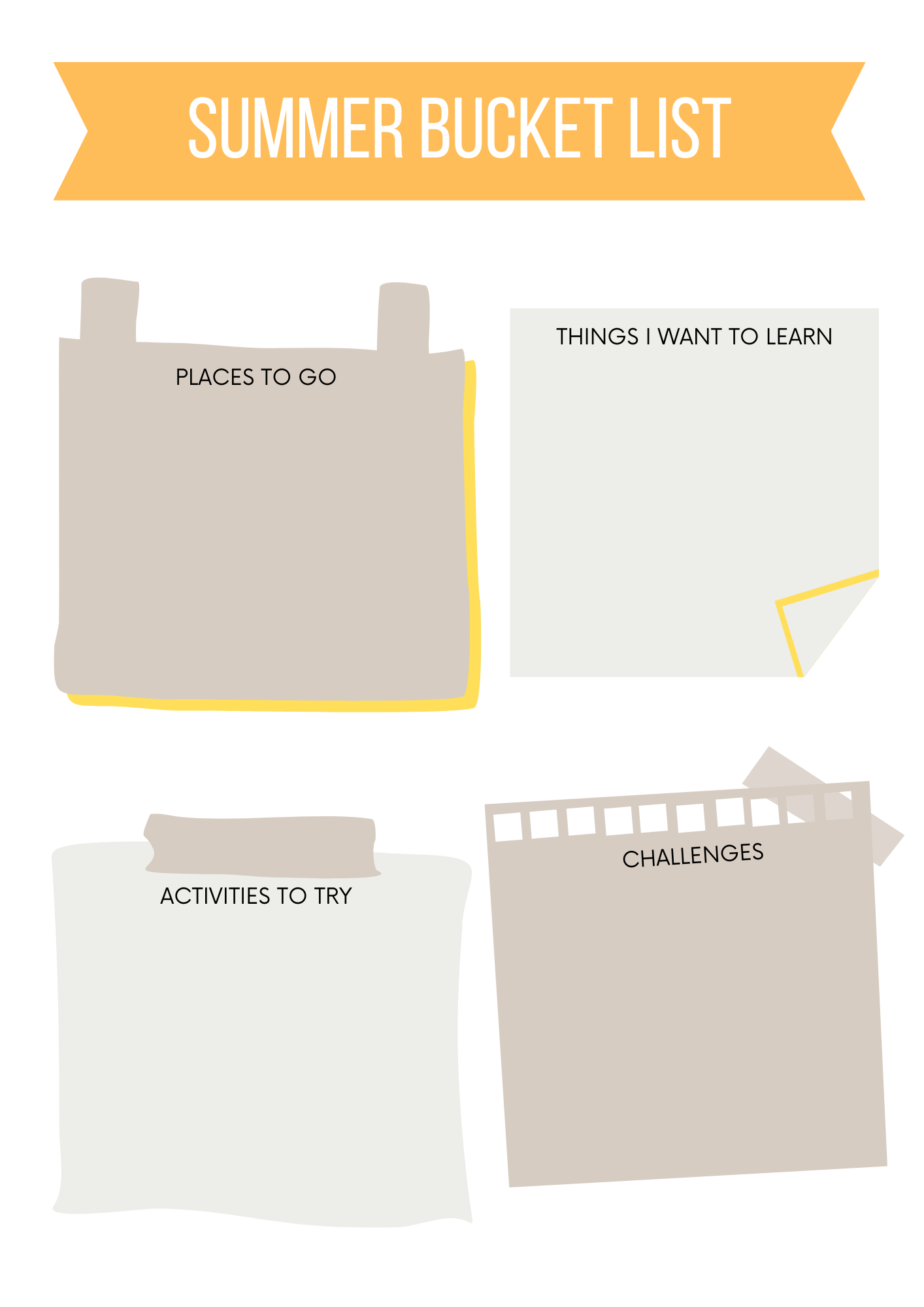 Canva Free Editable Kids Summer Planner Template