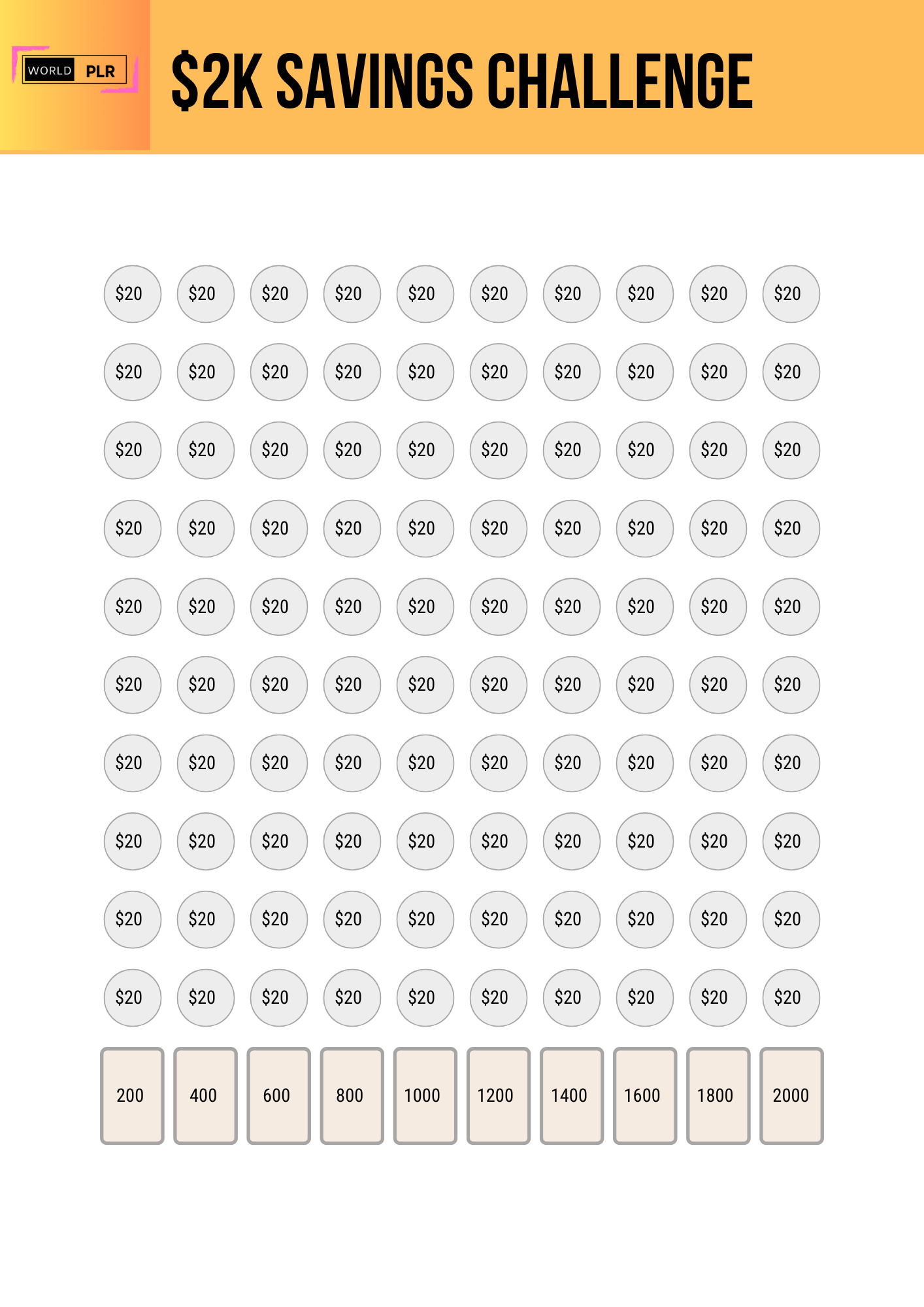 $2k Savings Tracker