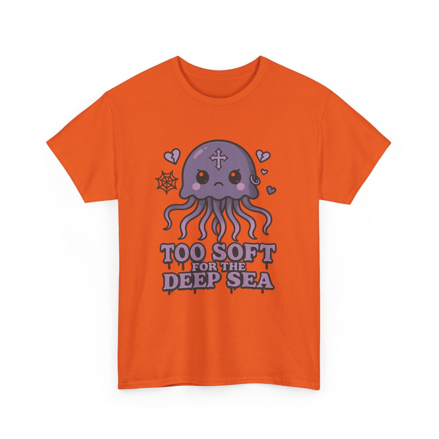 Diseño de camiseta de medusa gótica pastel "Demasiado suave para las profundidades marinas"