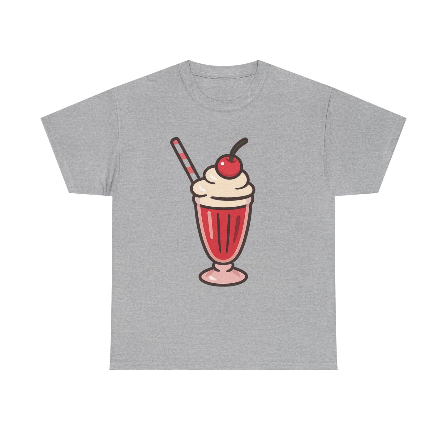 Batido de refresco de cereza con diseño italiano, estilo retro, con crema batida y cereza