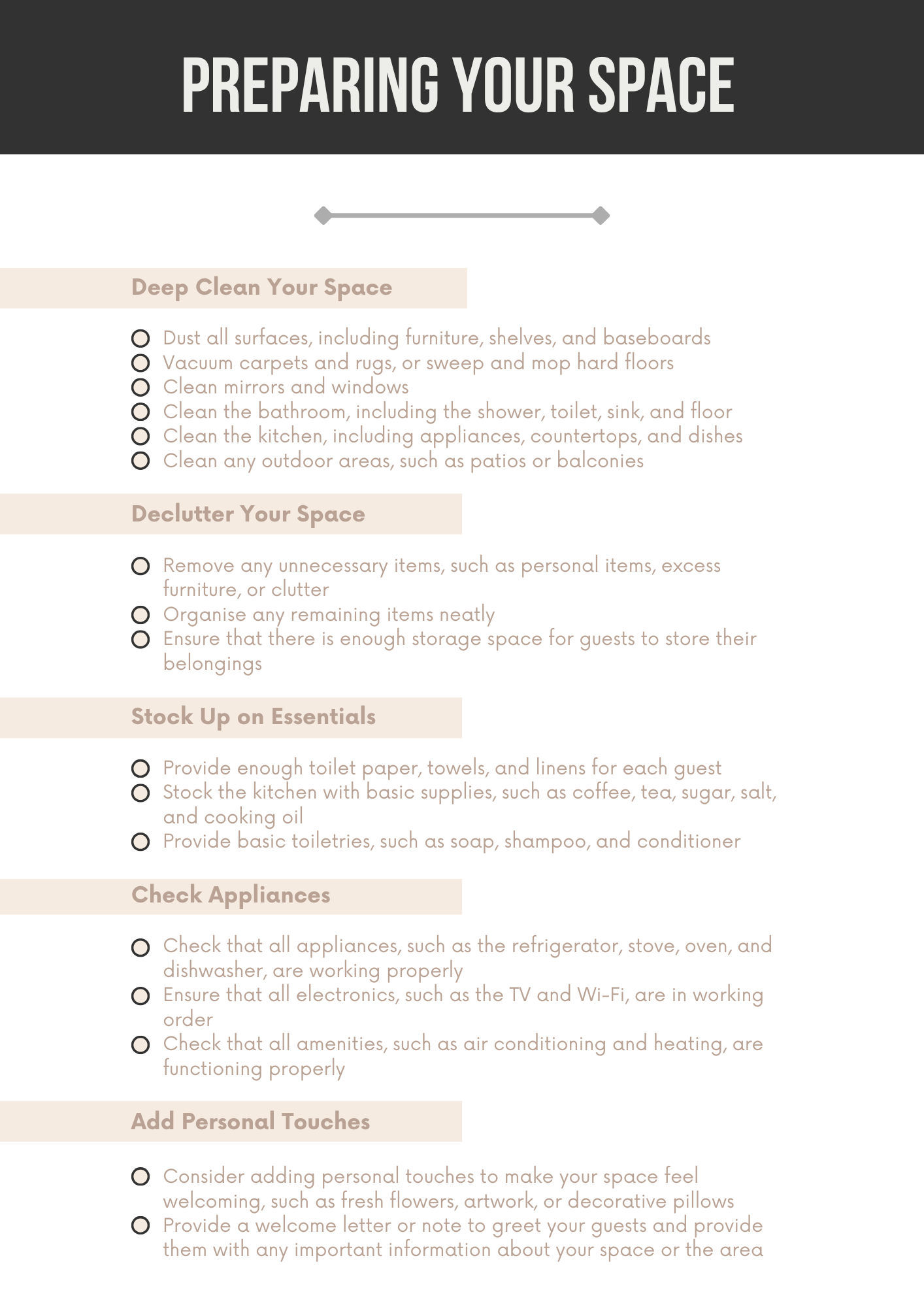 AirBnB & Host Checklists