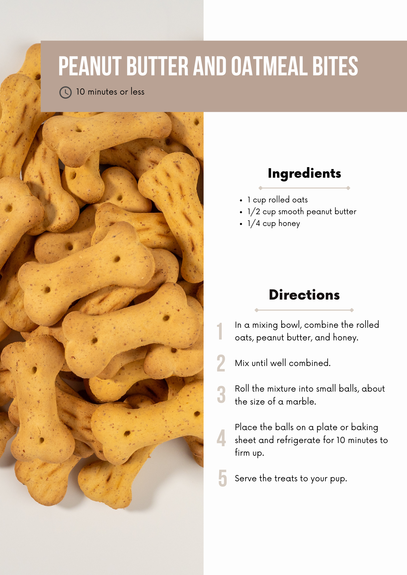 Dog Treats Recipe Book Editable Canva Template for Pet Lovers