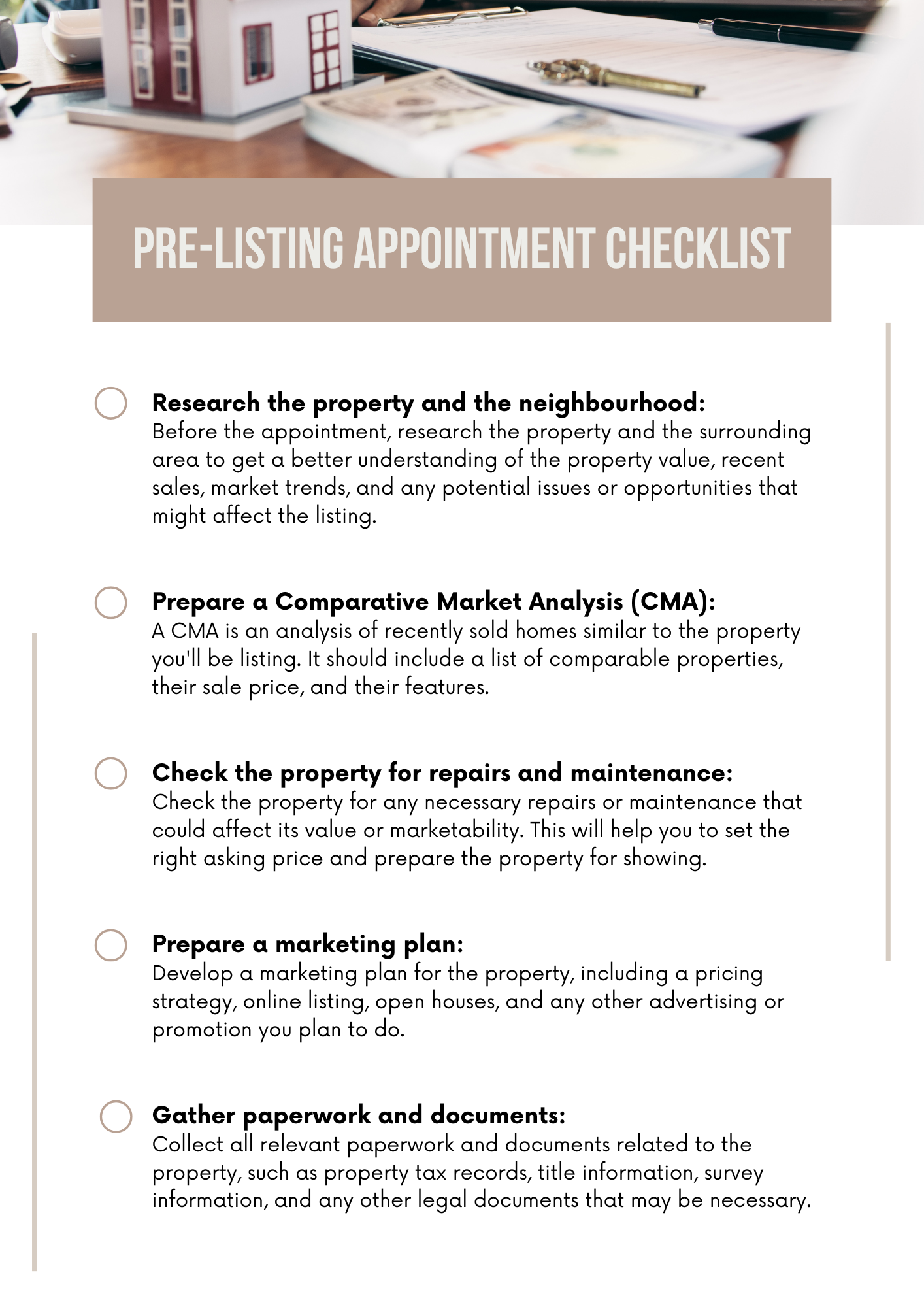Real Estate Agent Checklists Editable Canva Template for Property Managers
