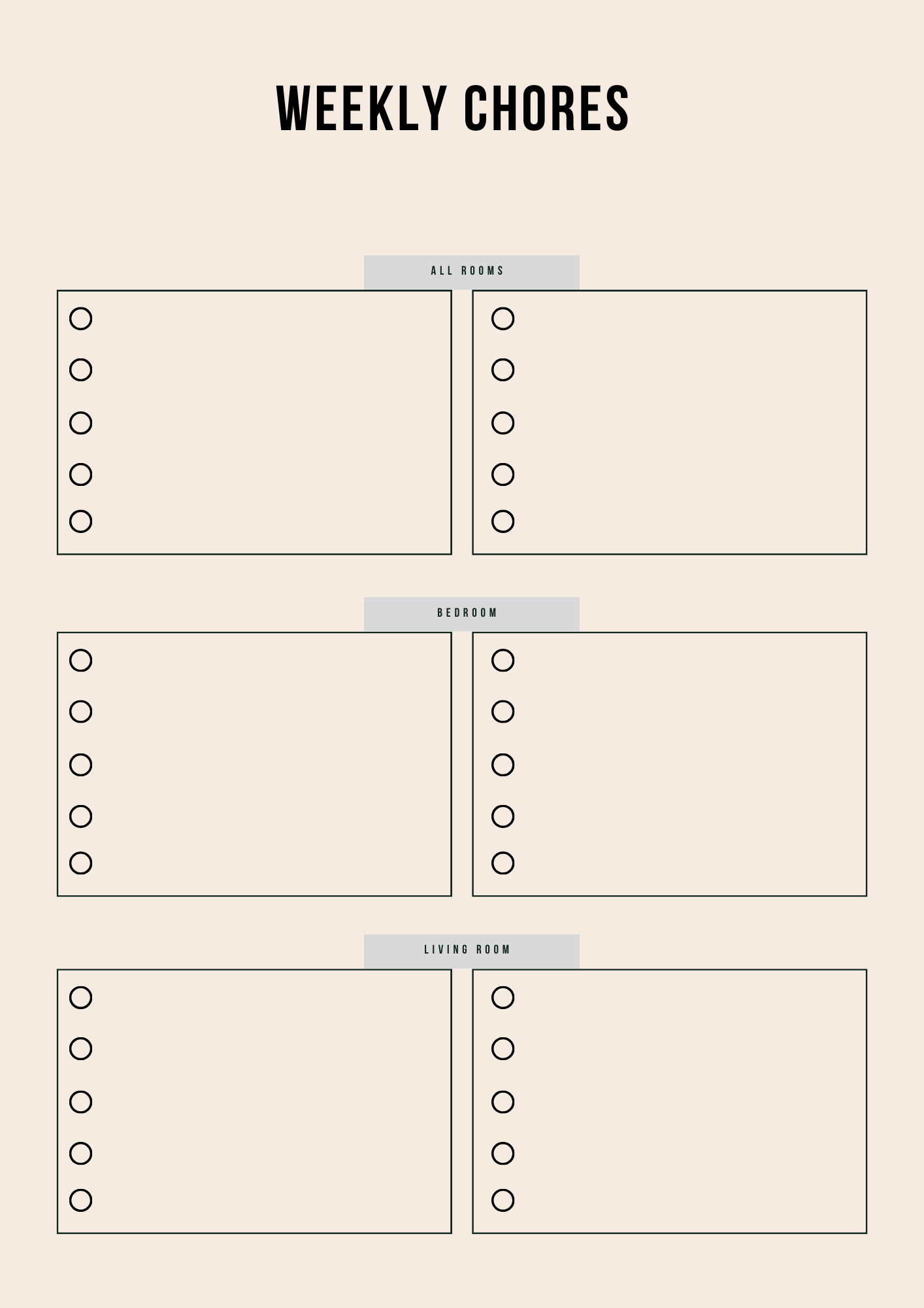 Decluttering Cleaning Planner Editable Canva Template for Home Organization