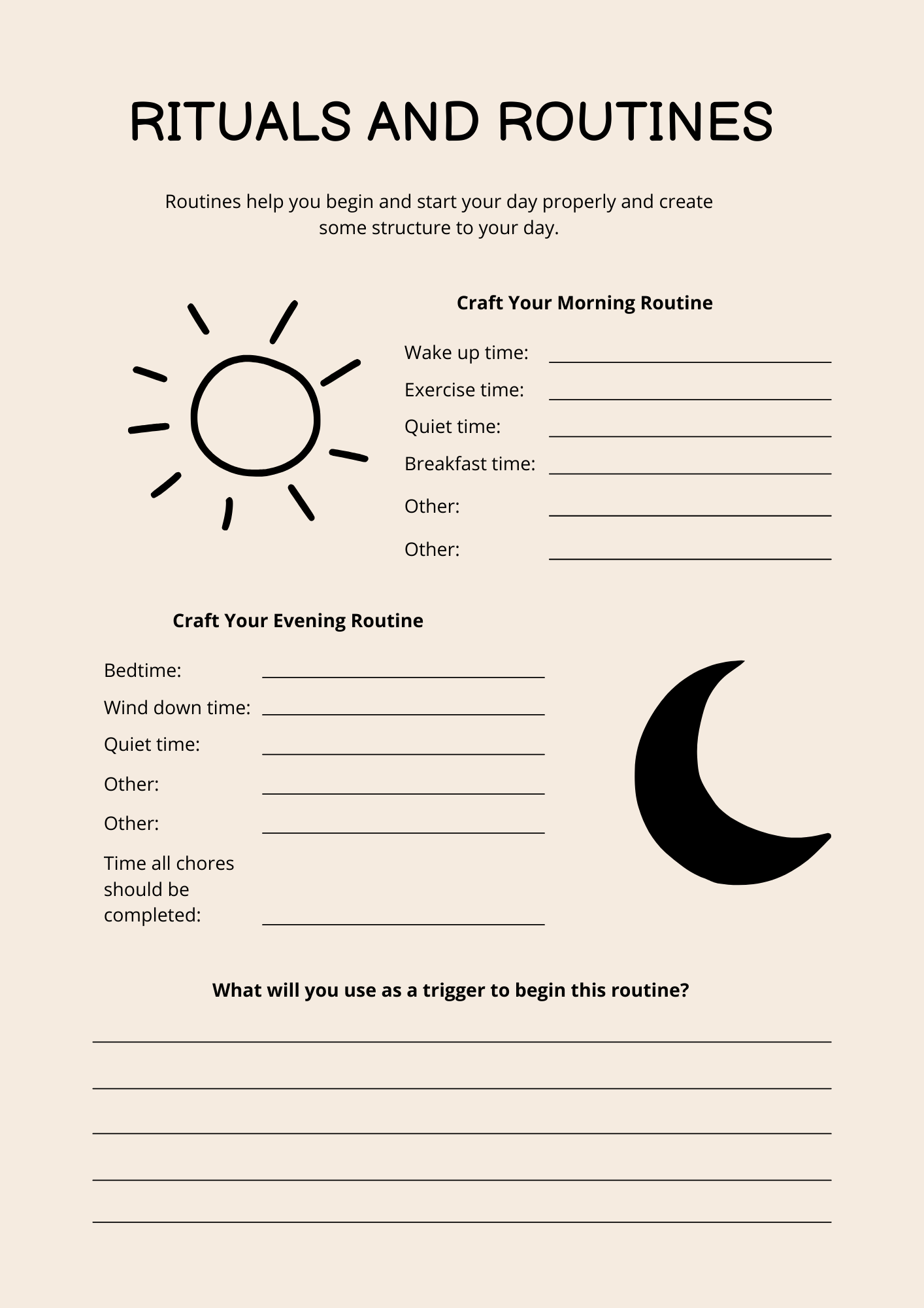 Calming Your Mind Editable Canva Template for Mindfulness and Relaxation