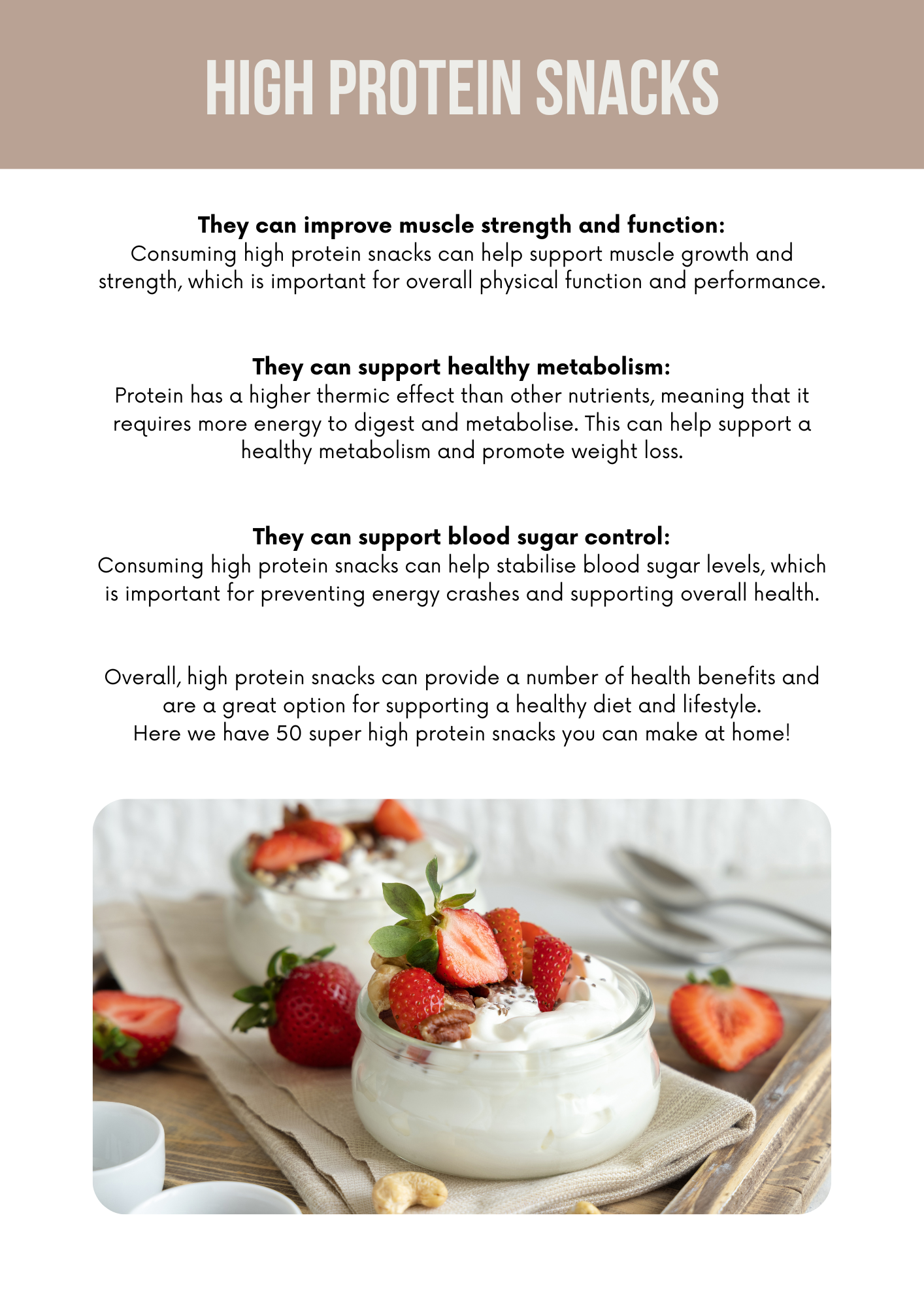 60 High Protein Snack Ideas Editable Canva Template for Healthy Eating Plans